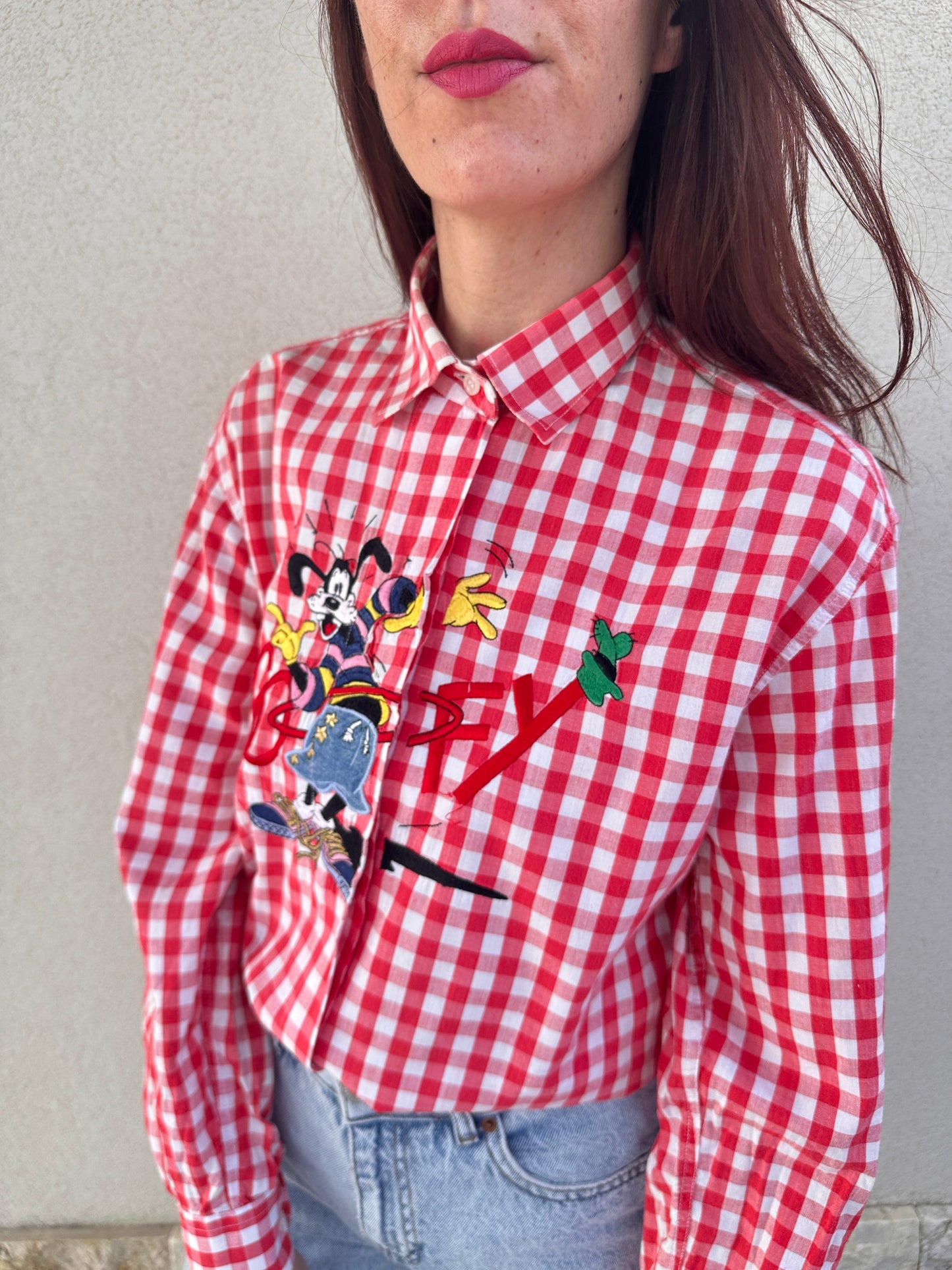 Camicia goofy vichy rosso