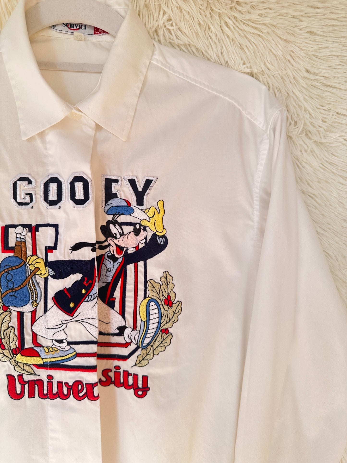Camicia bianca Goffy university