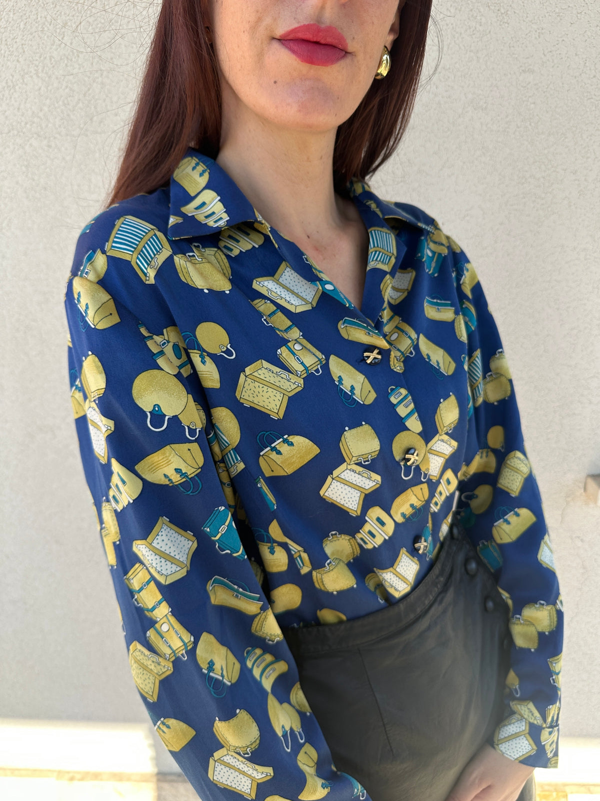 Camicia Vintage Fantasia Valigie