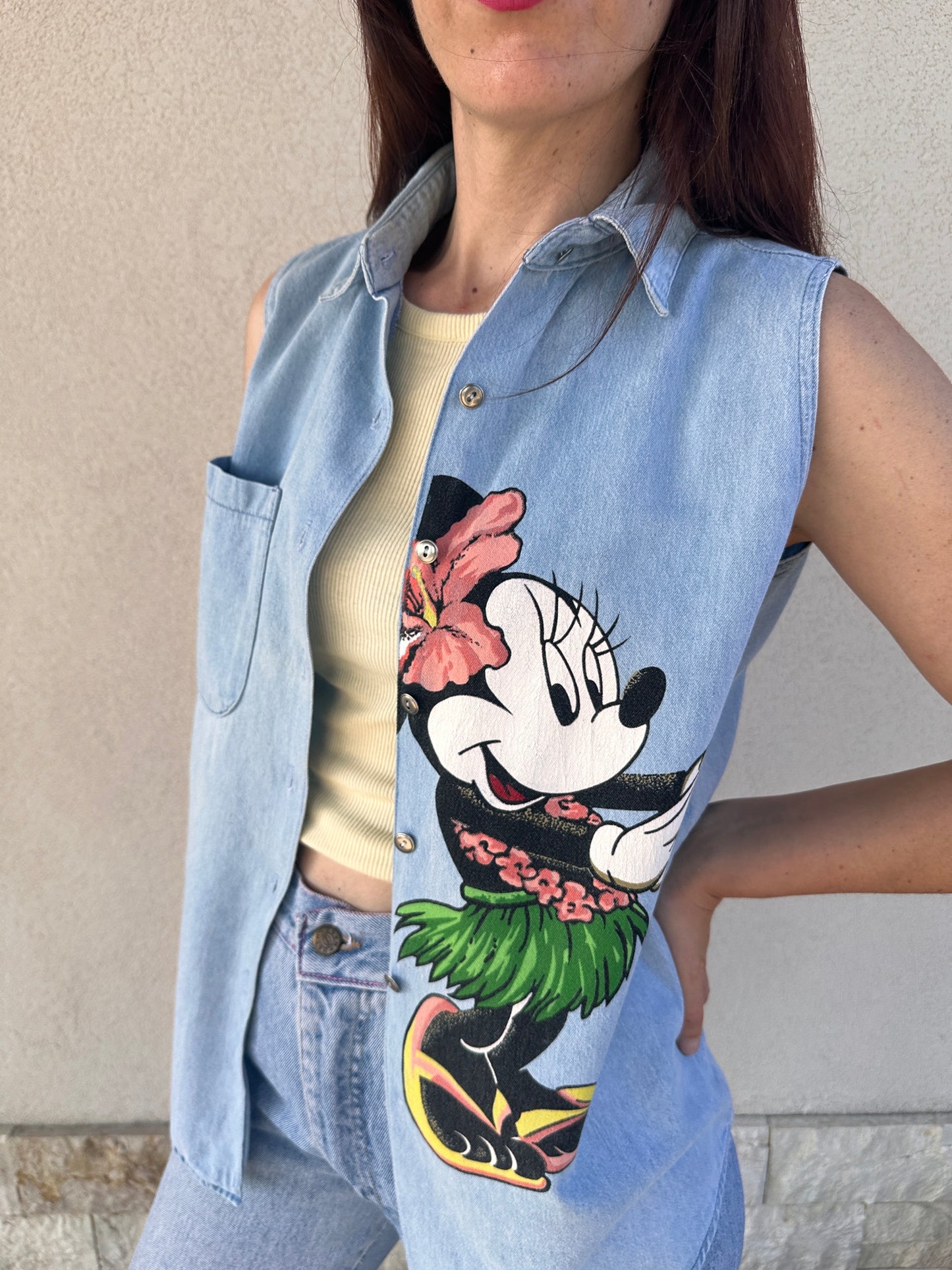 Camicia smanicata Disney by Jerry Leigh “Minnie Hula”