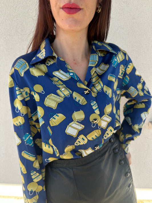 Camicia Vintage Fantasia Valigie