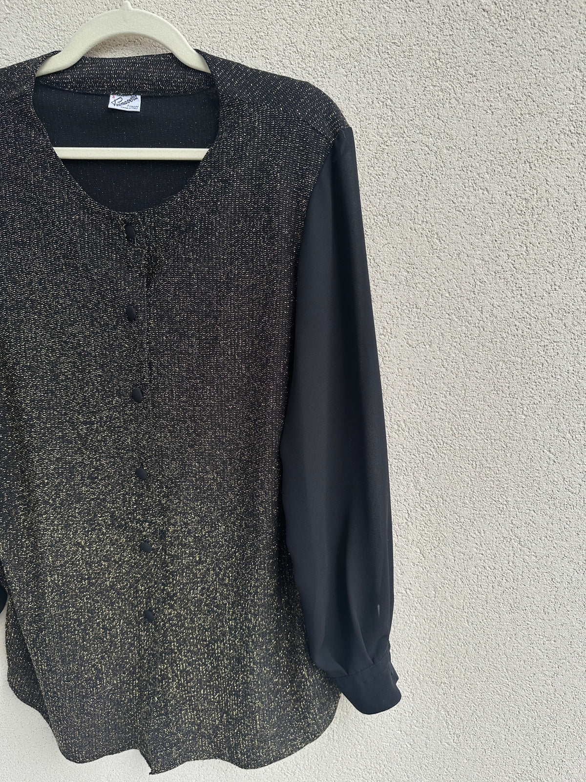 Blusa Lurex e Chiffon