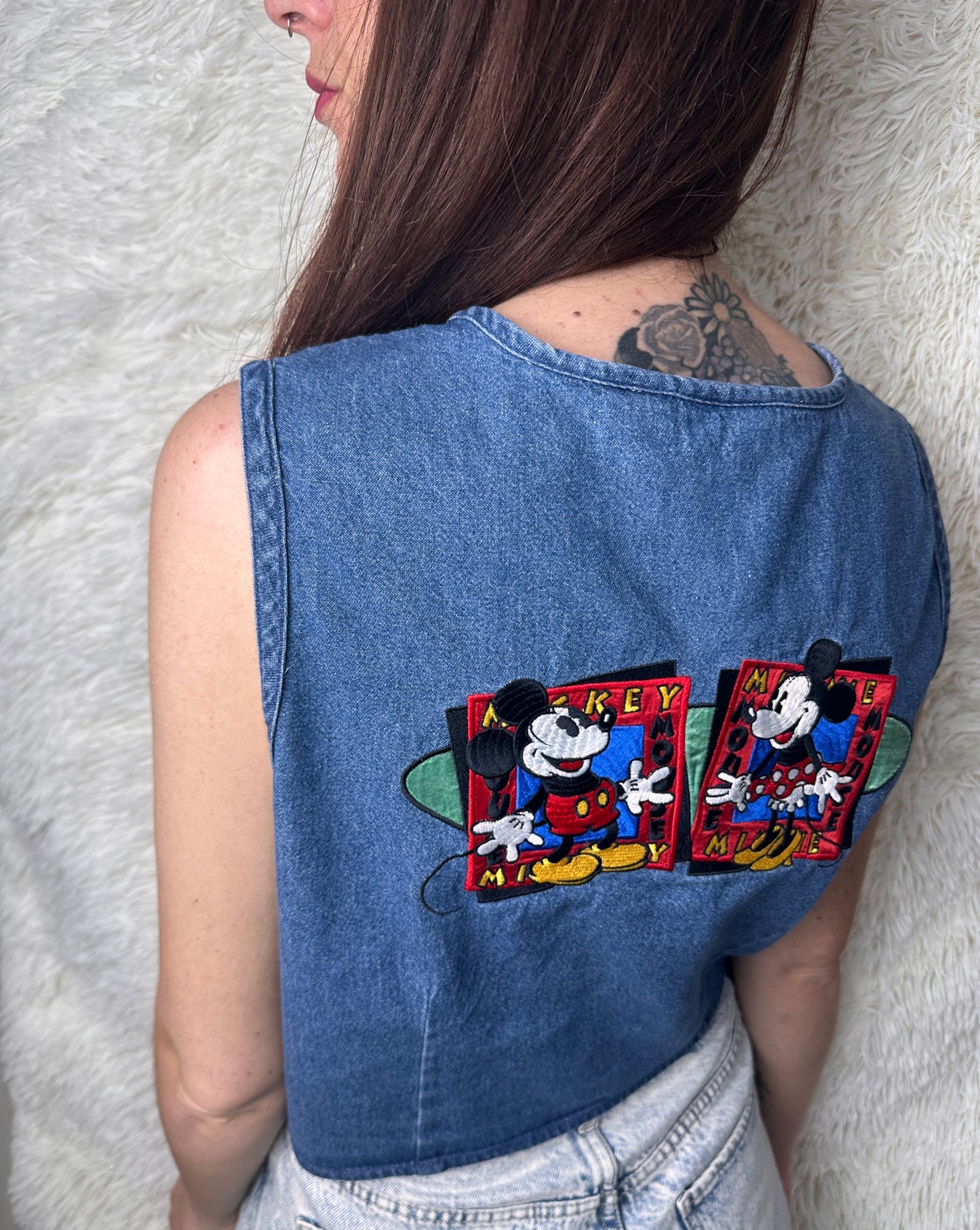 Gilet denim mickey