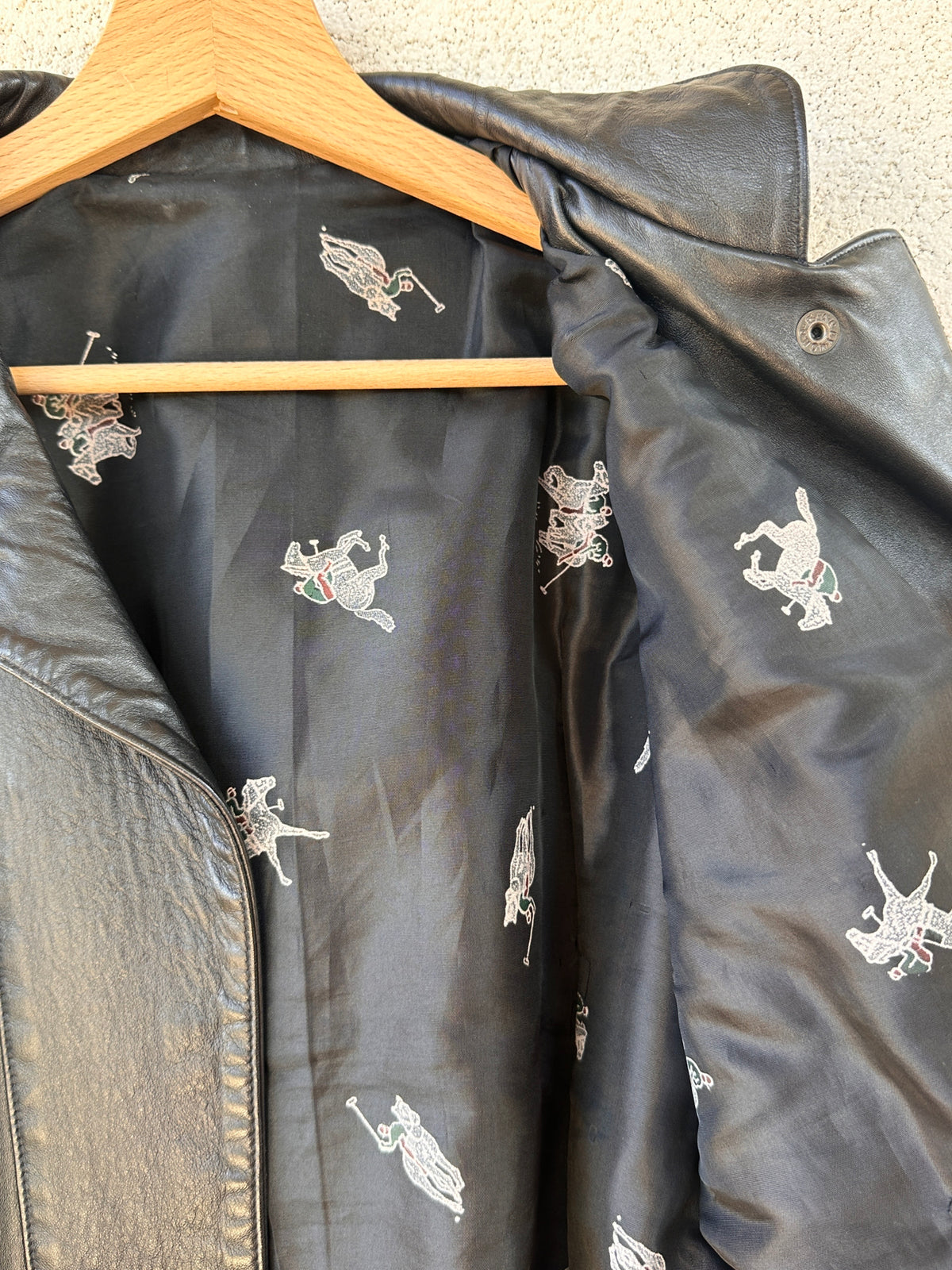 Bomber pelle fantasia geometrica