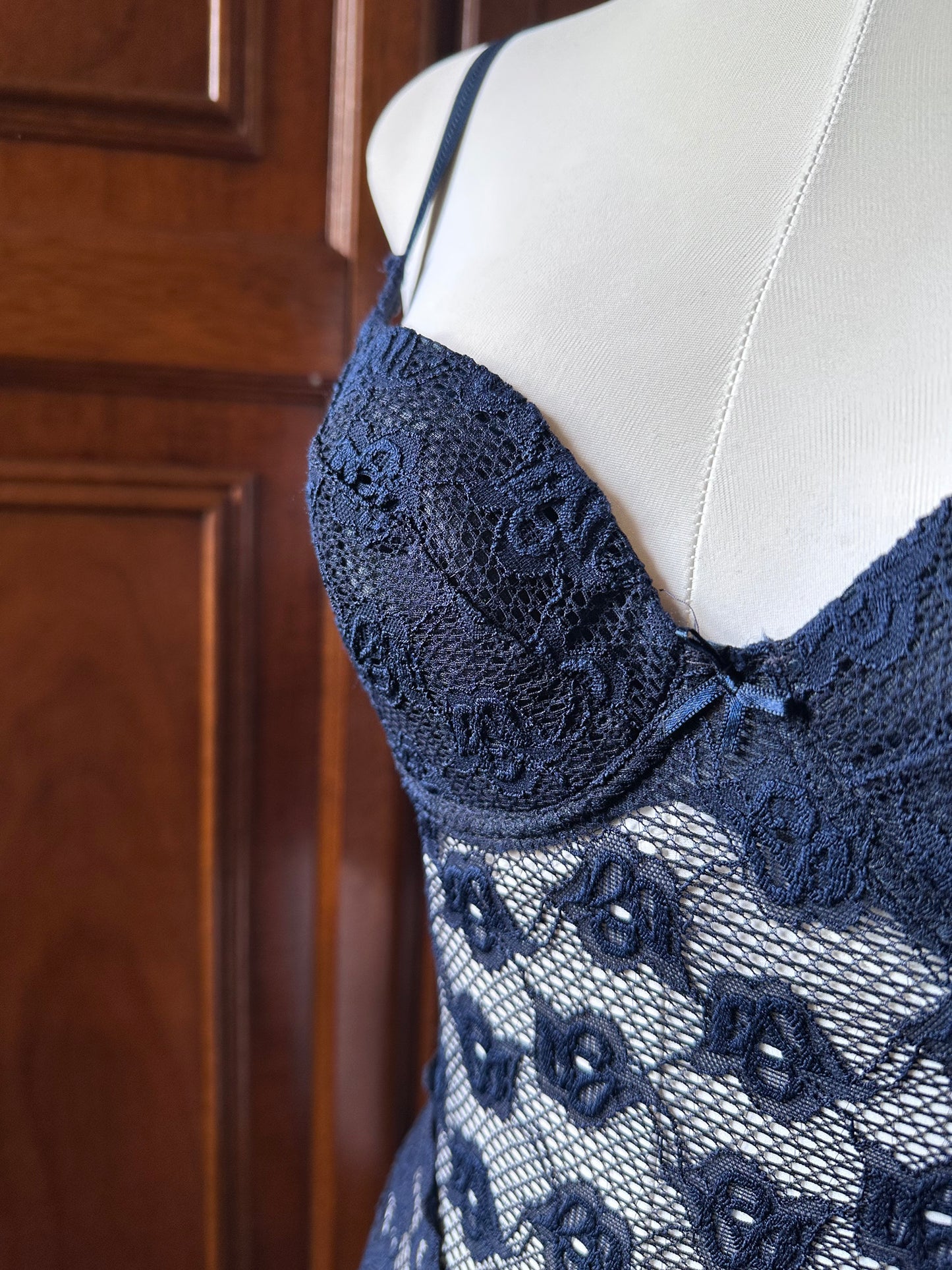 Lace bodysuit navy Marisetienne