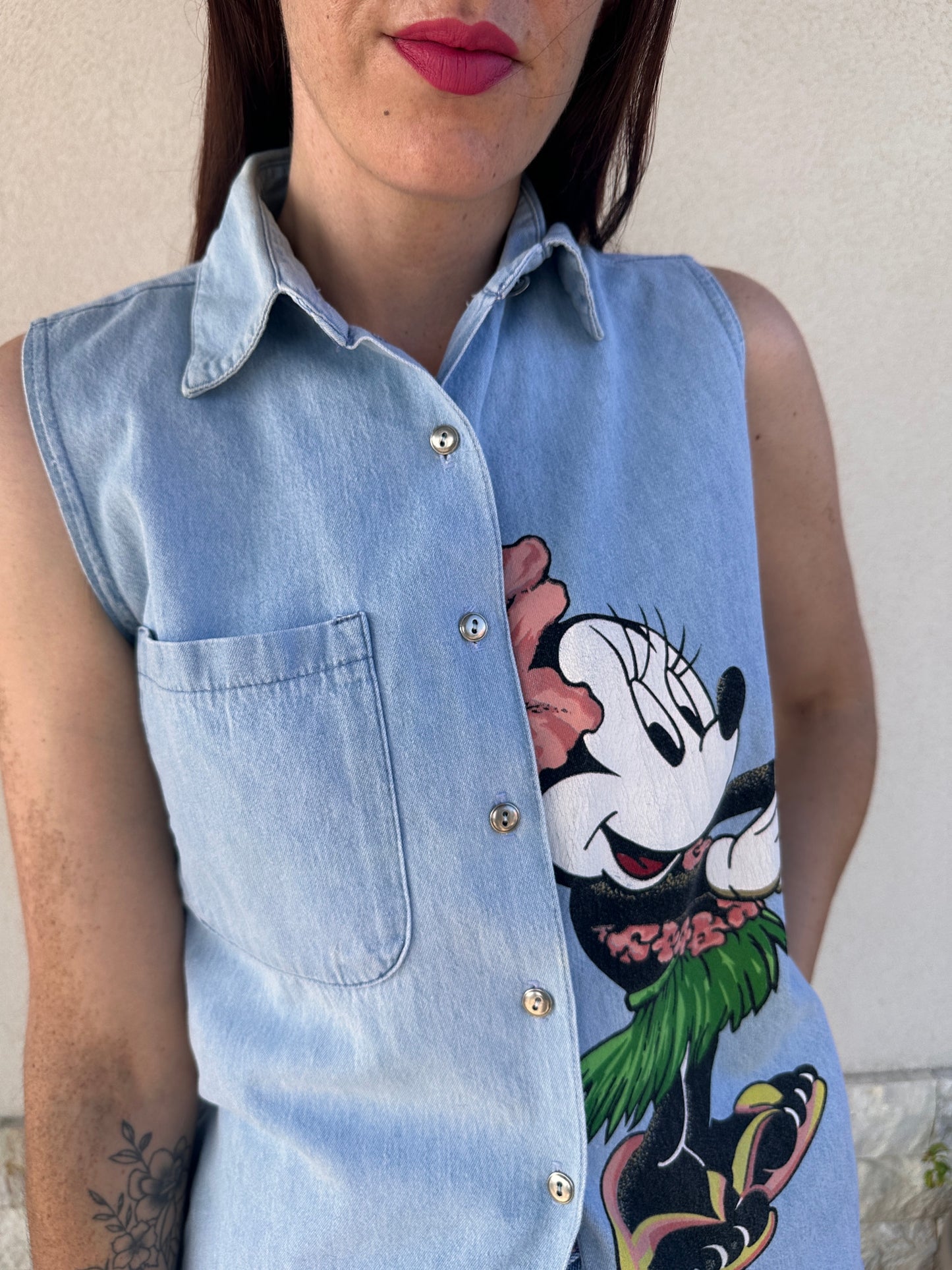 Camicia smanicata Disney by Jerry Leigh “Minnie Hula”