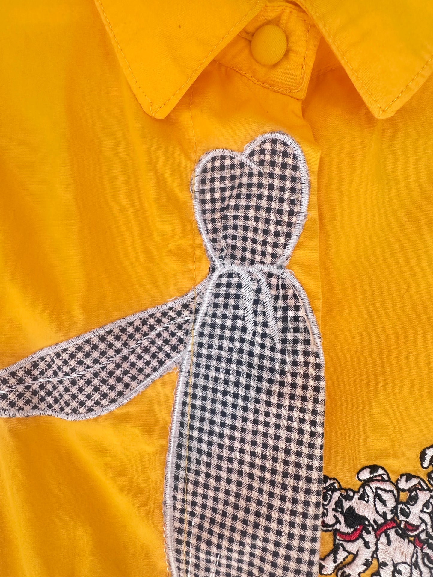Camicia Vintage Disney 101 Dalmata gialla Patch Check