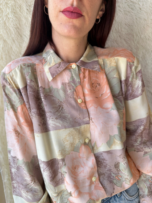 Camicia panelli rose