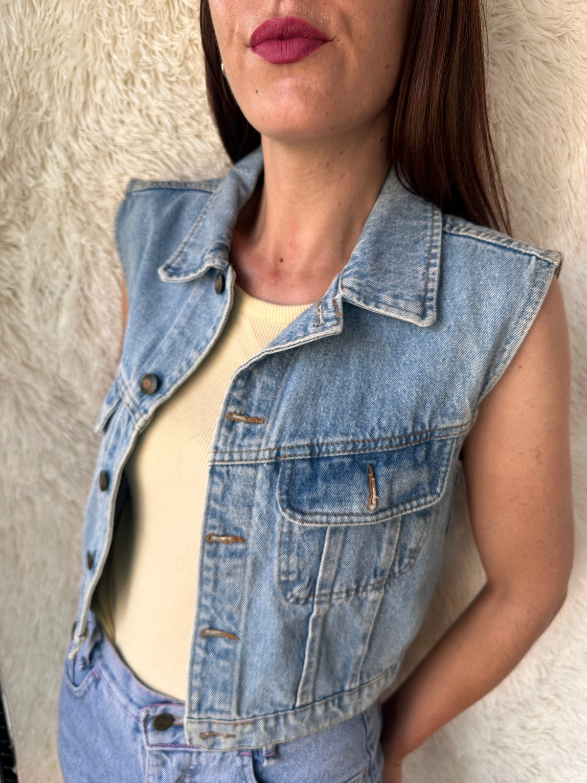 Gilet denim vintage Donald & Daisy