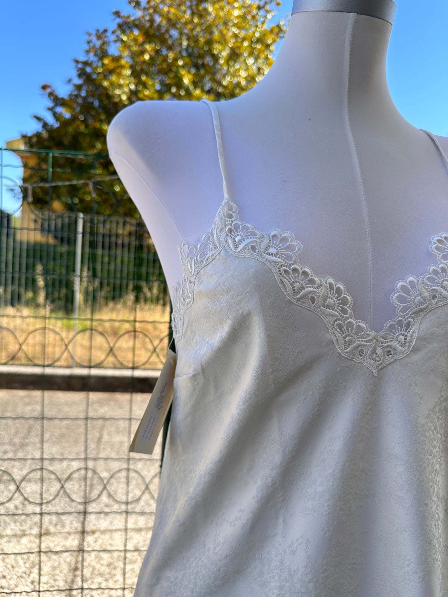 slip dress con pizzo
