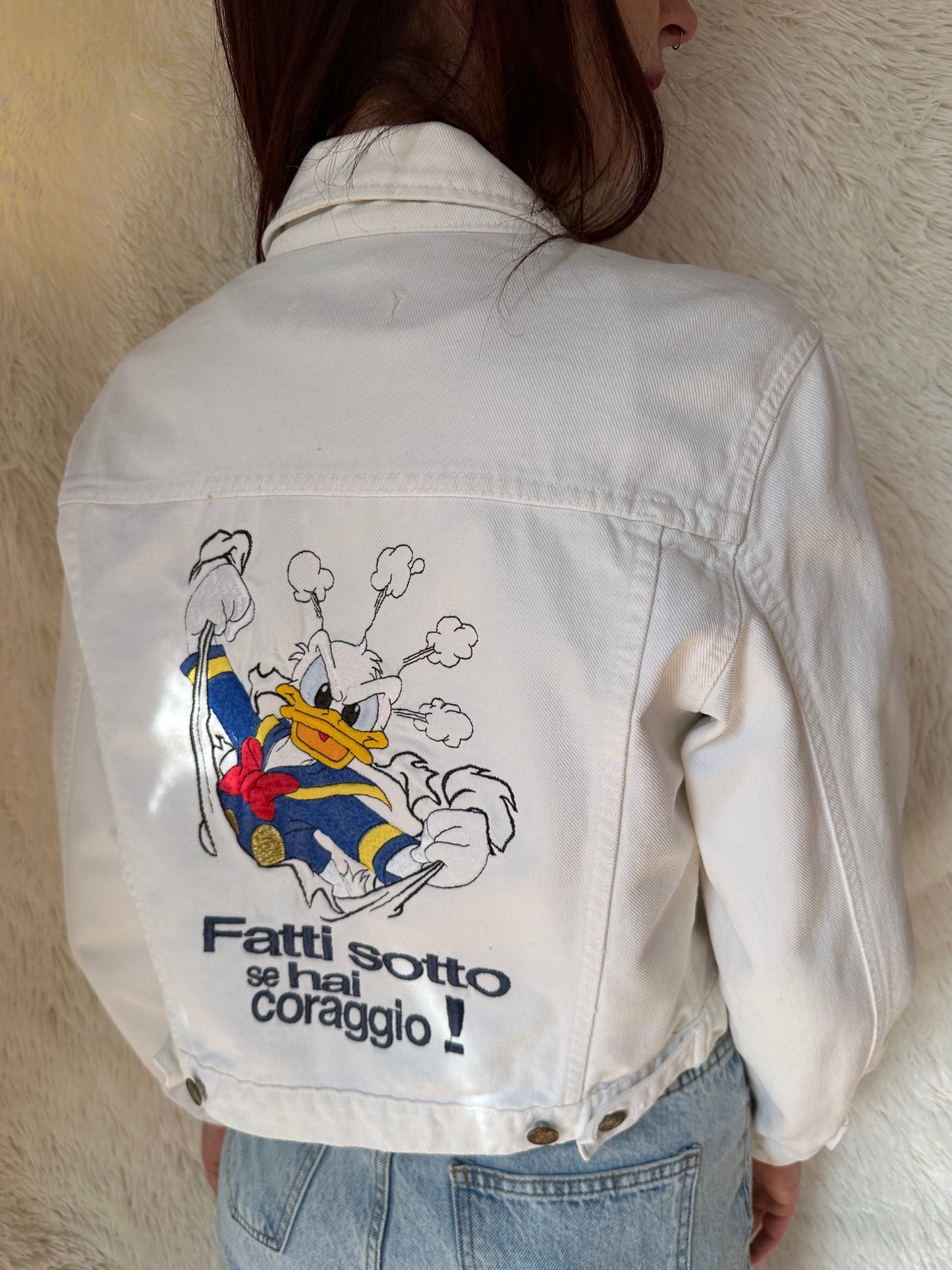 Giacca denim bianca Donald