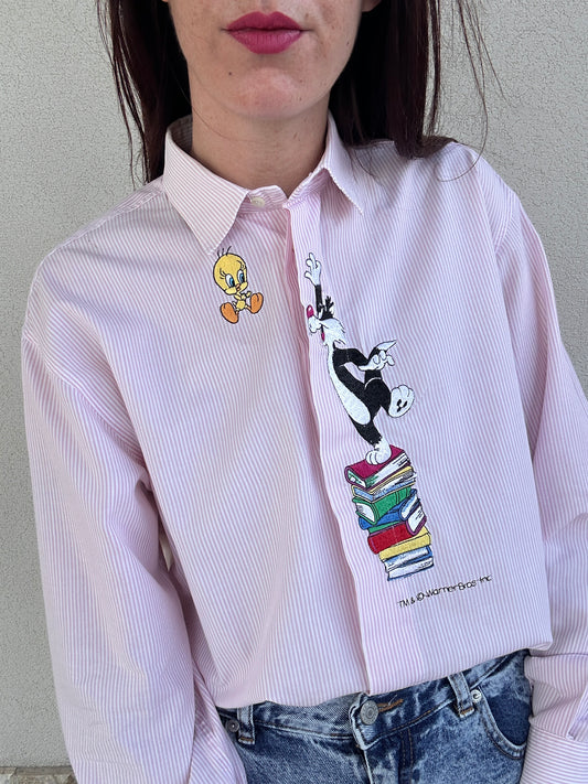 Camicia vichy Titti e Silvestro