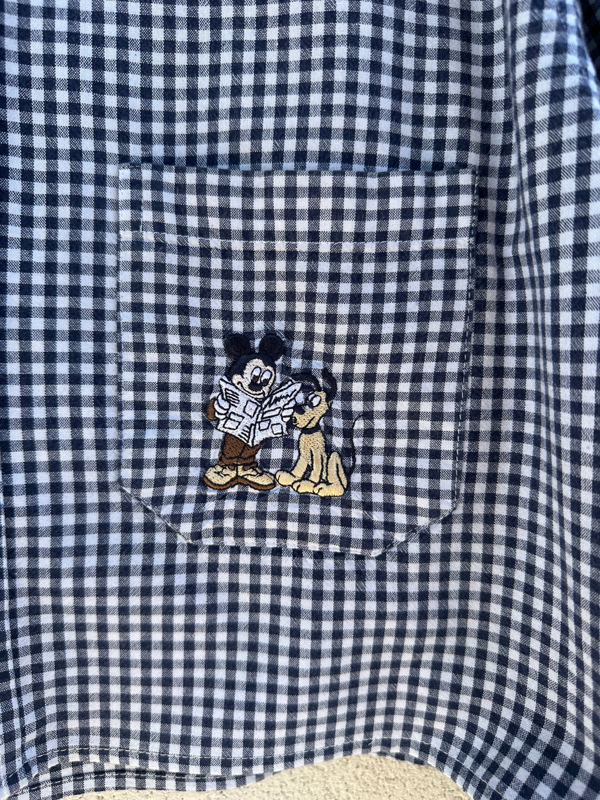 Camicia crop vichy Topolino e Pluto