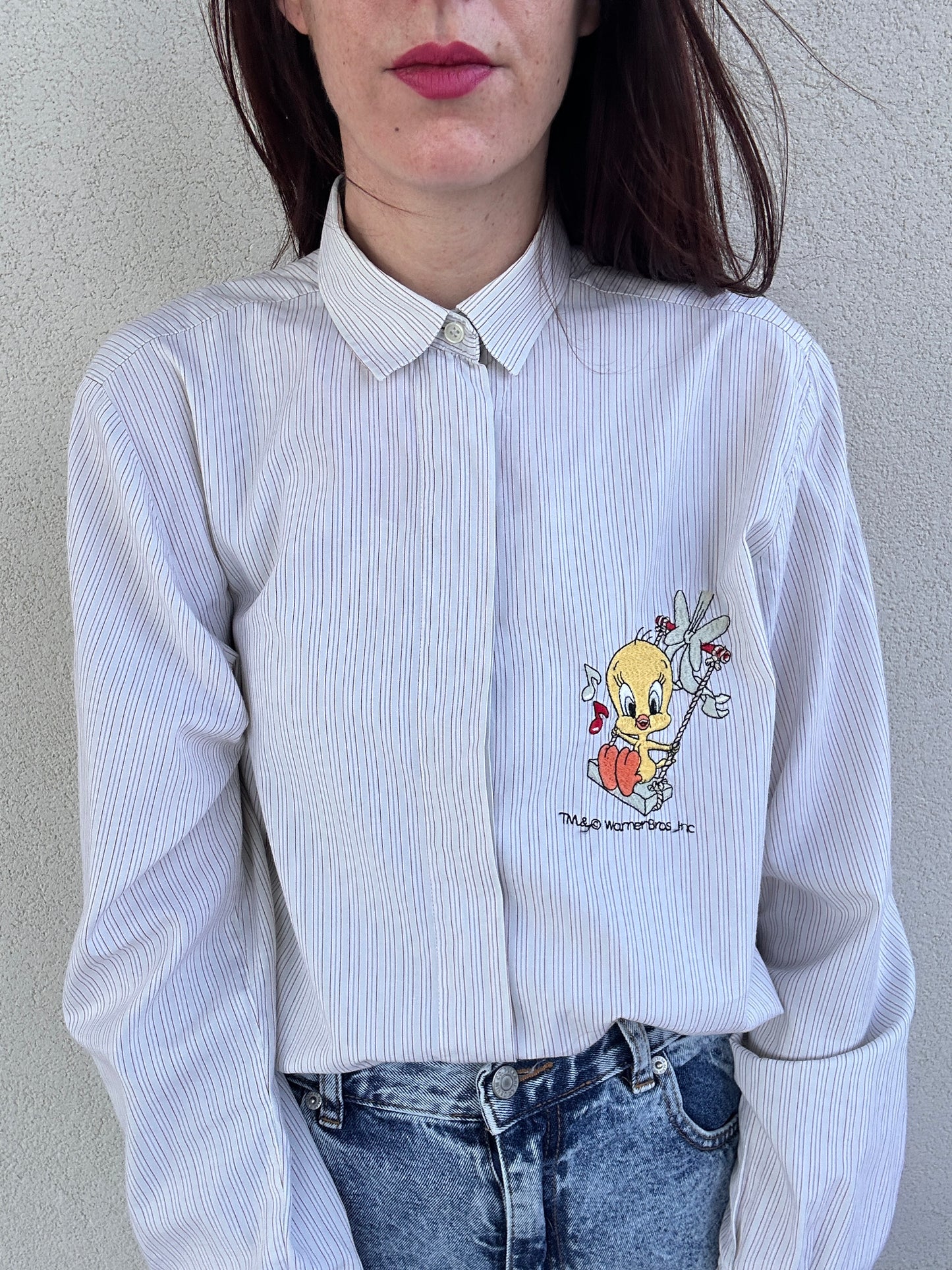 Camicia righe Titti altalena