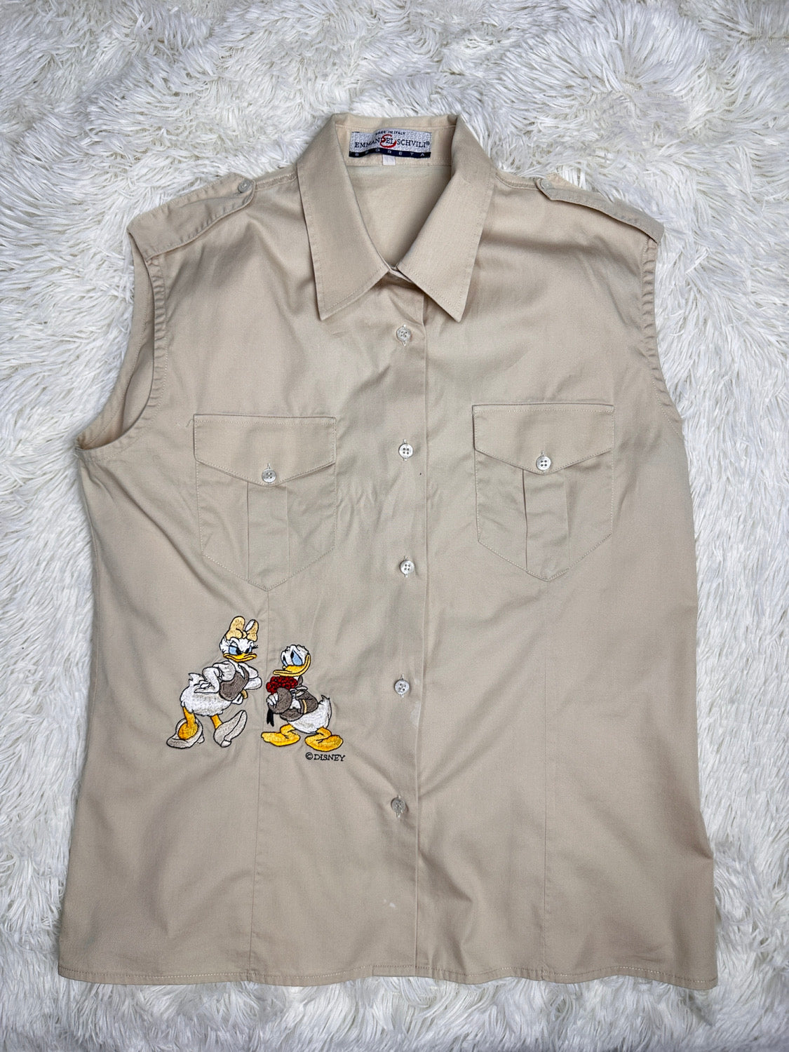 Camicia smanicata paperino e paperina