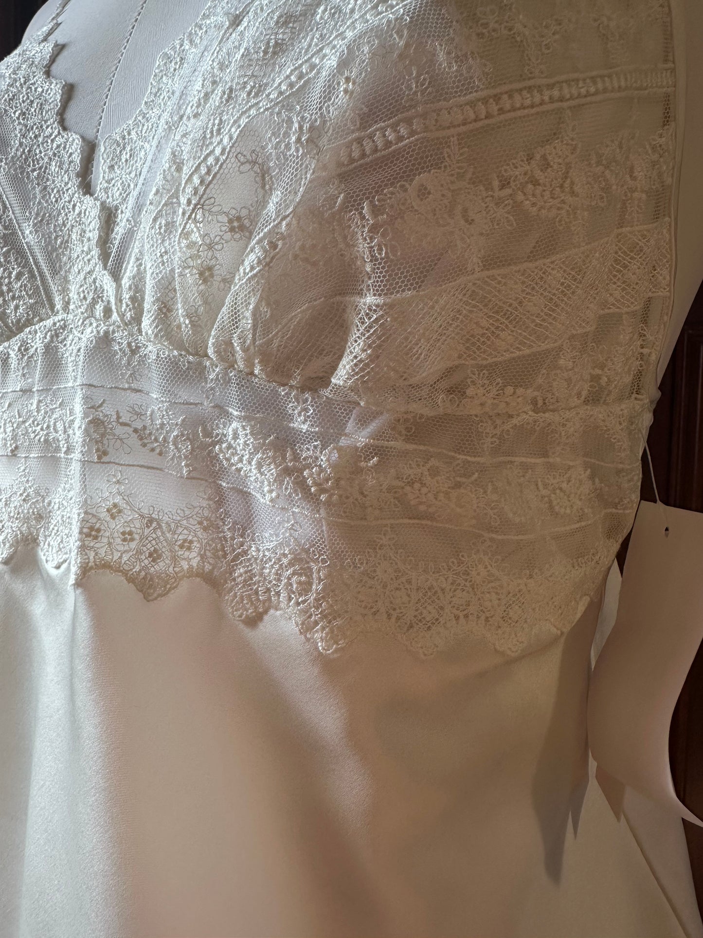 Pigiama bianco pizzo bridal