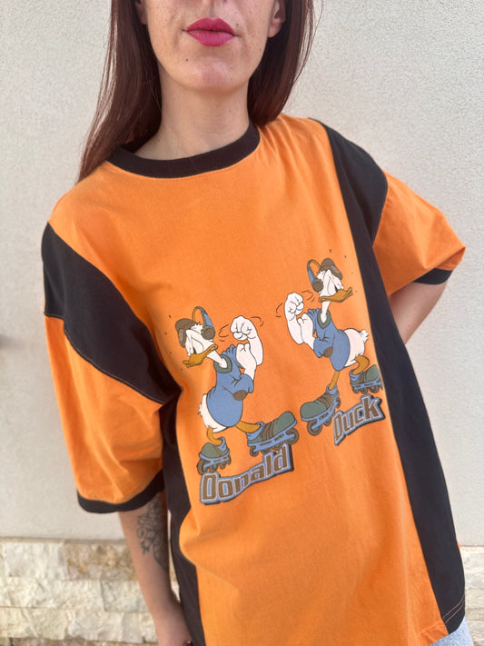 T-shirt Paperino Arancione Oversize
