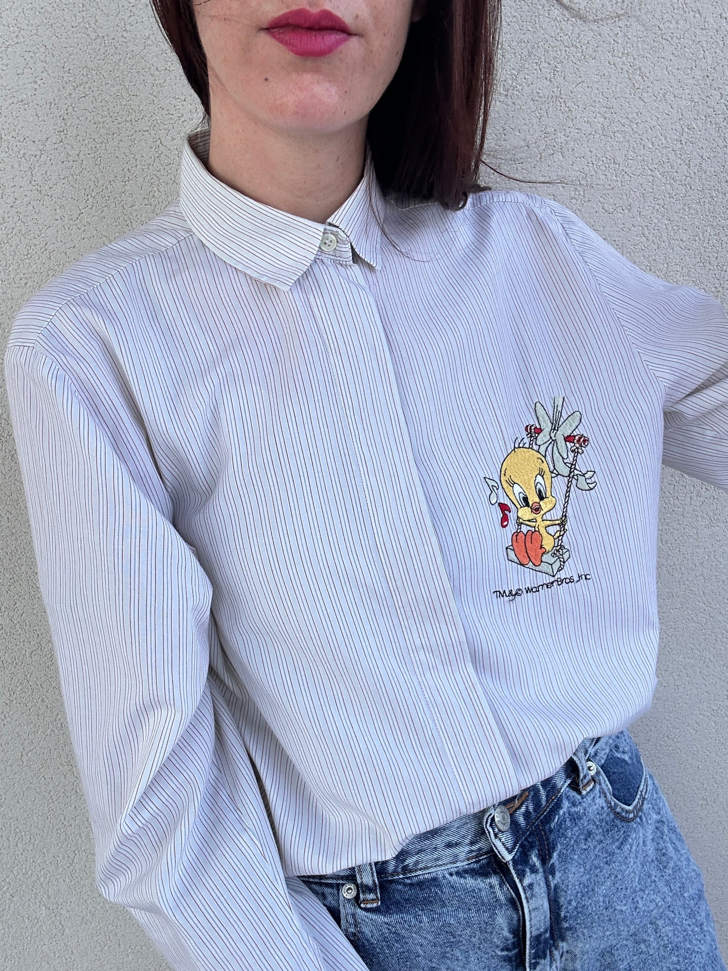 Camicia righe Titti altalena