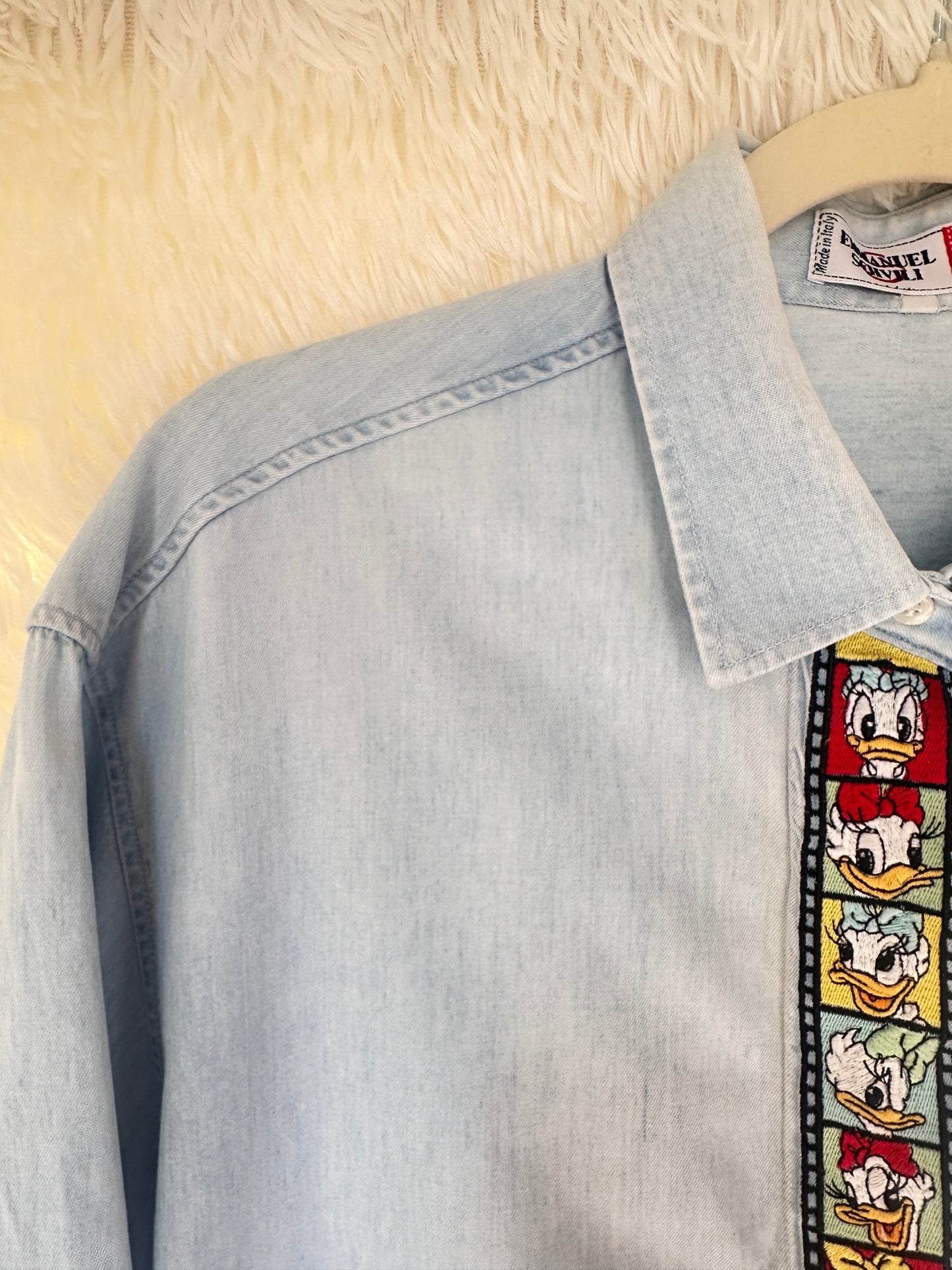 Camicia denim paperina film strip