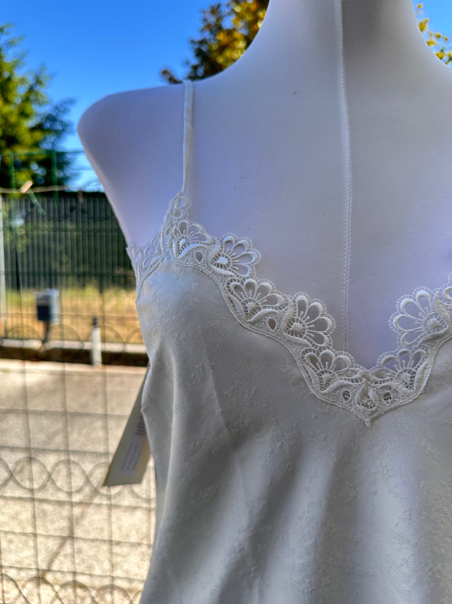 slip dress con pizzo