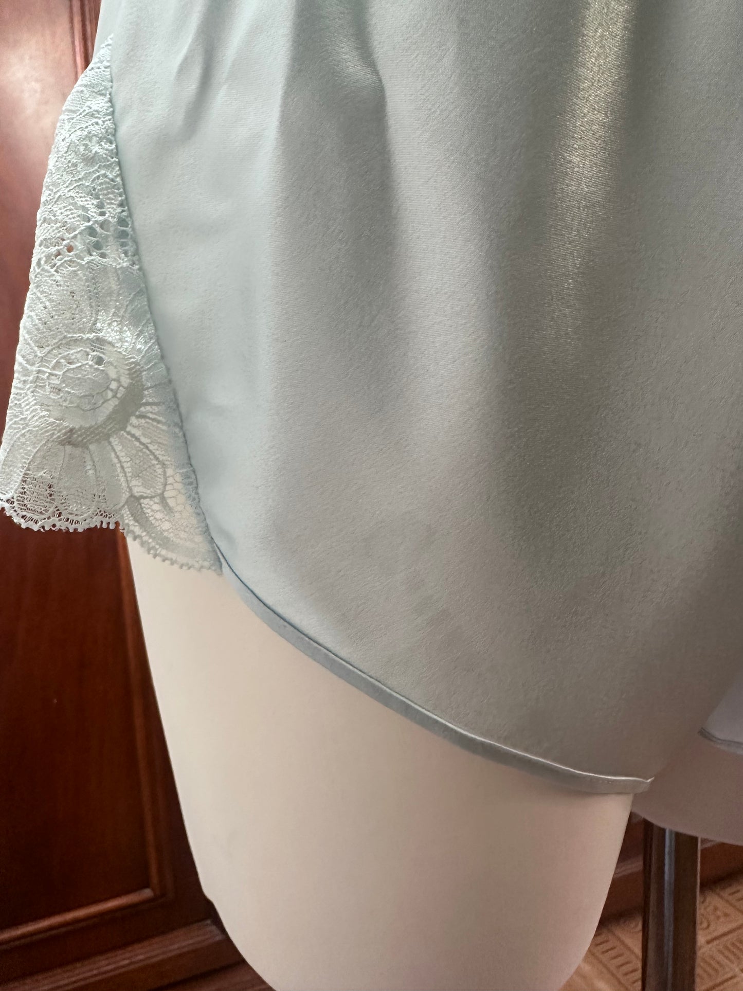 Pigiama satin blu cielo