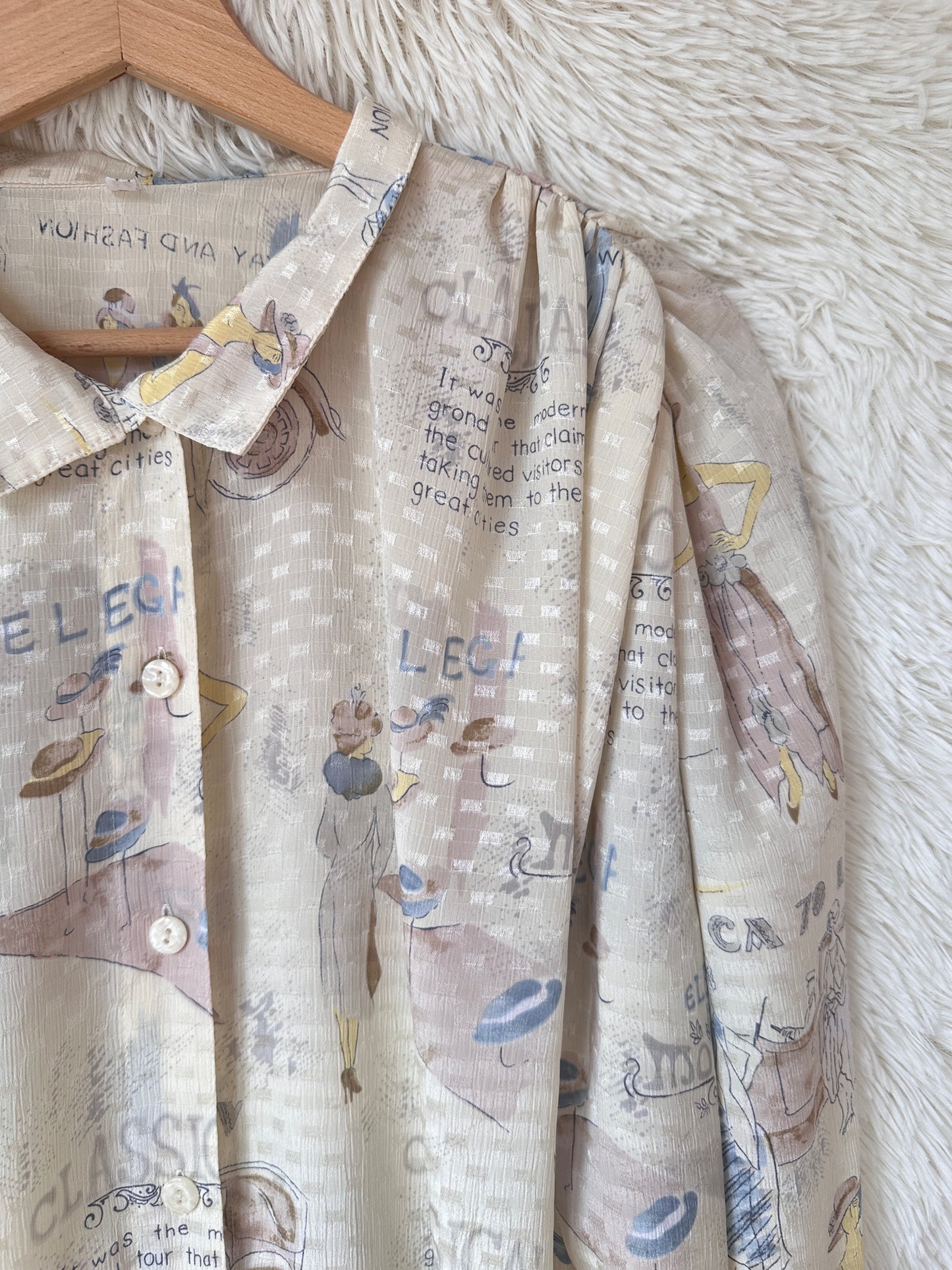 Blusa Vintage "Paris Grand Tour"