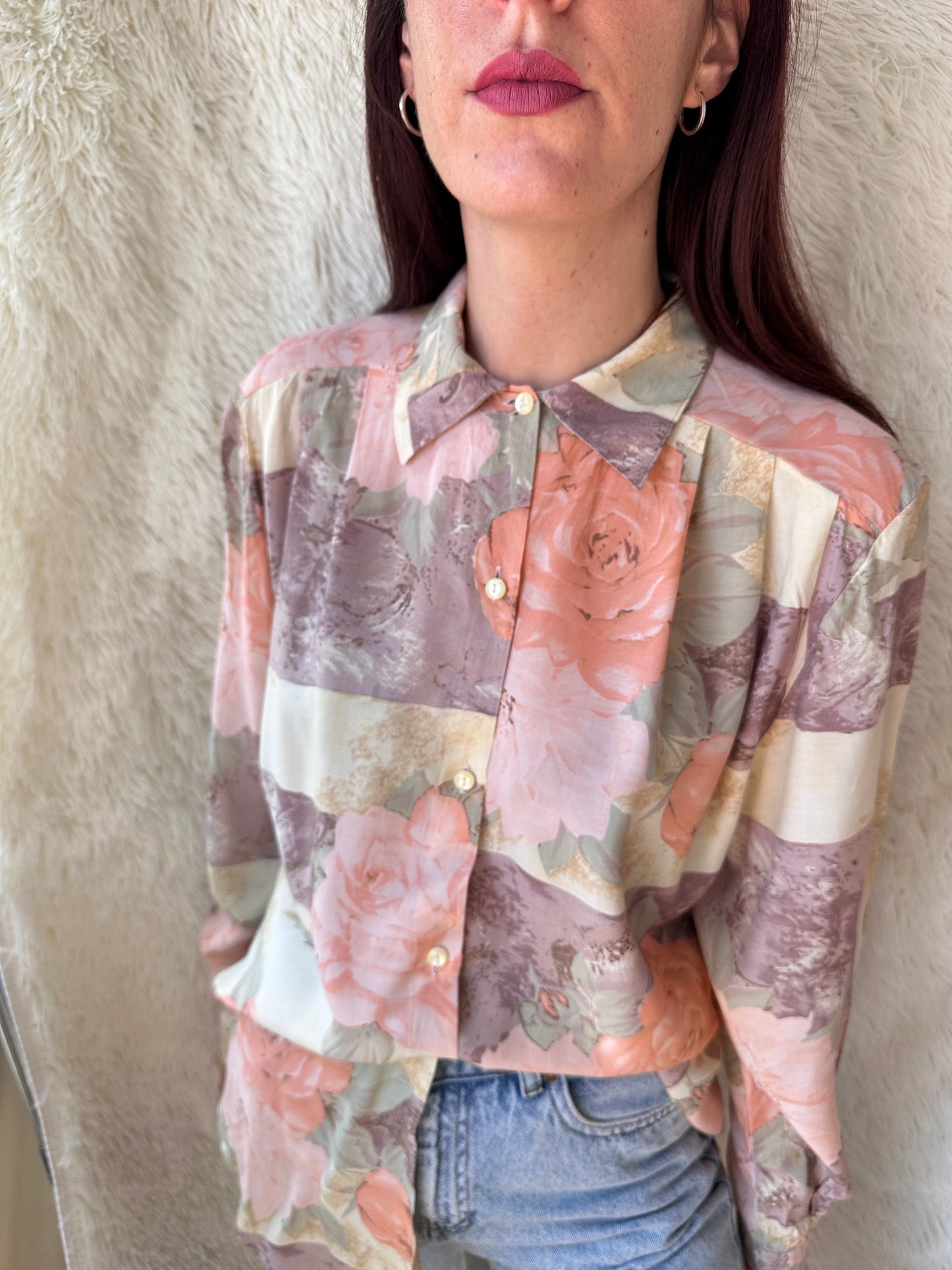 Camicia panelli rose