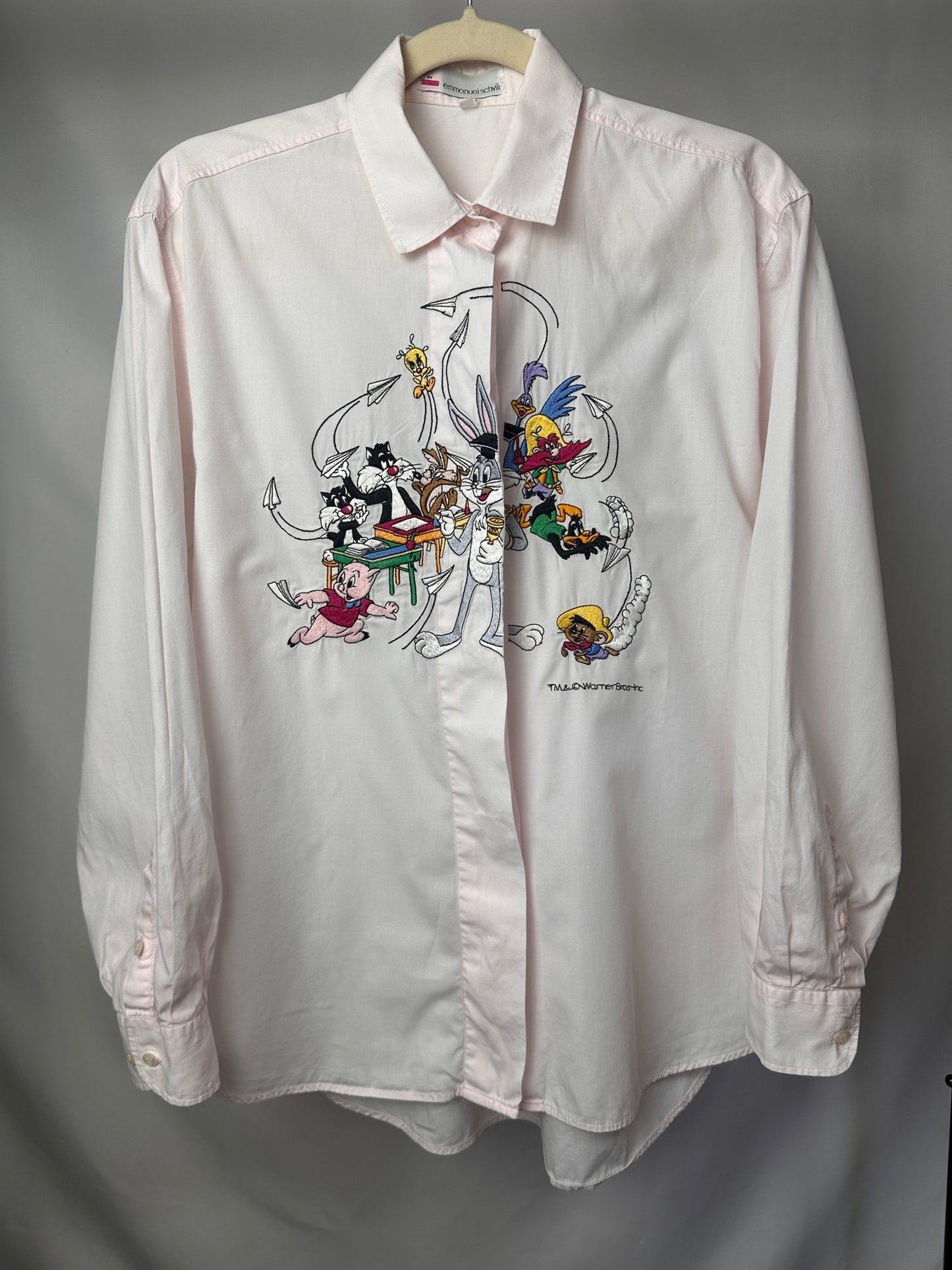 Camicia Looney Tunes rosa cipria