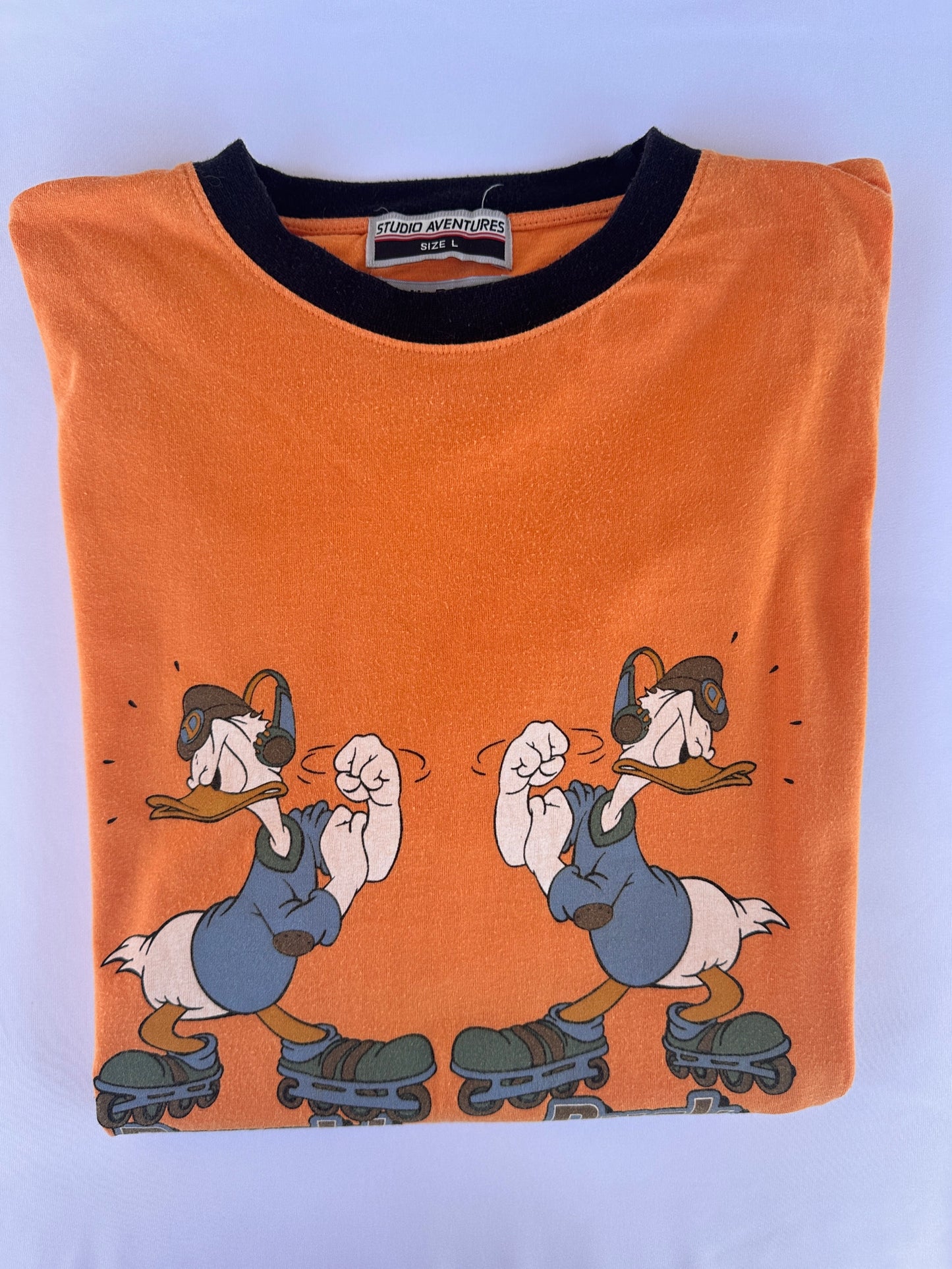 T-shirt Paperino Arancione Oversize