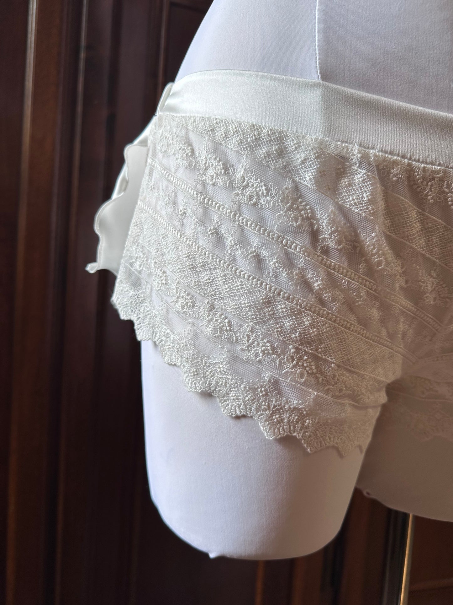 Pigiama bianco pizzo bridal