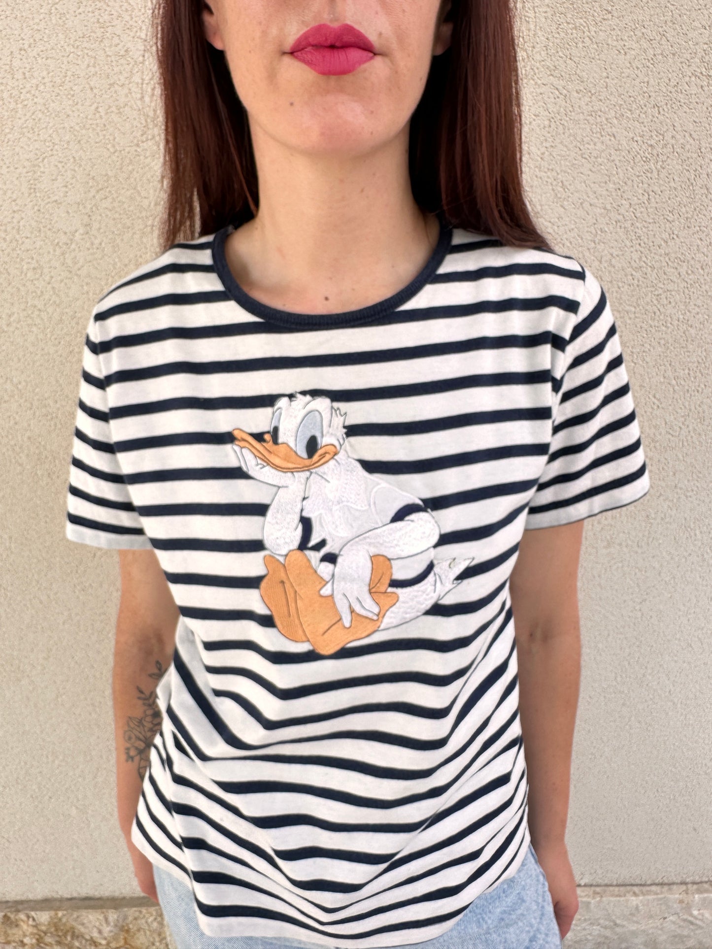 T-shirt paperino a righe