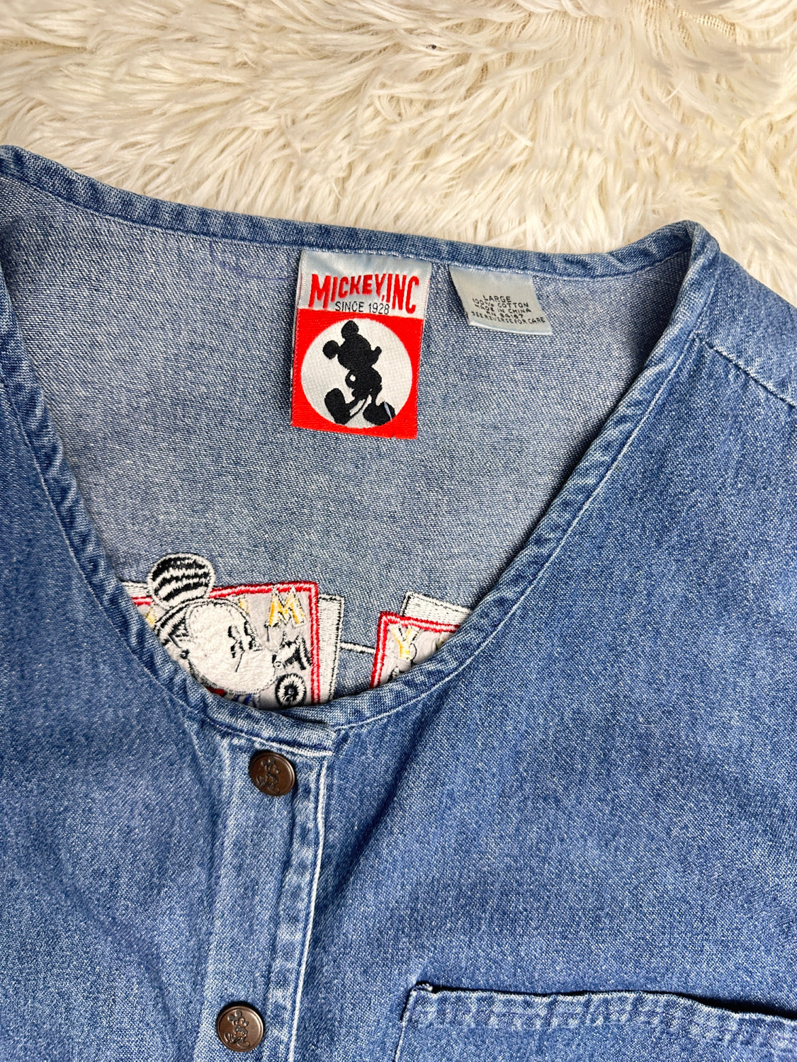 Gilet denim mickey