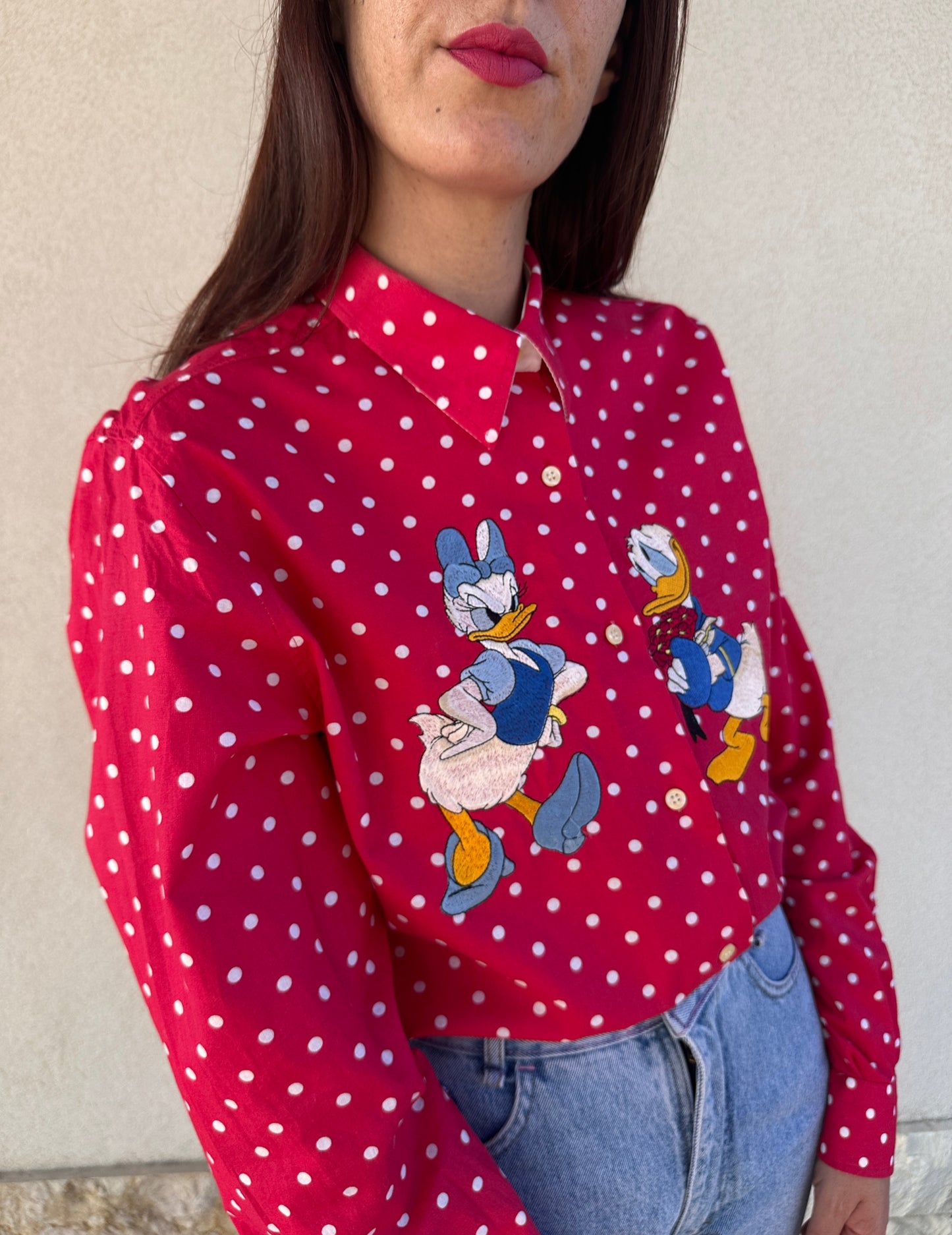 Camicia a pois Paperoni e paperina