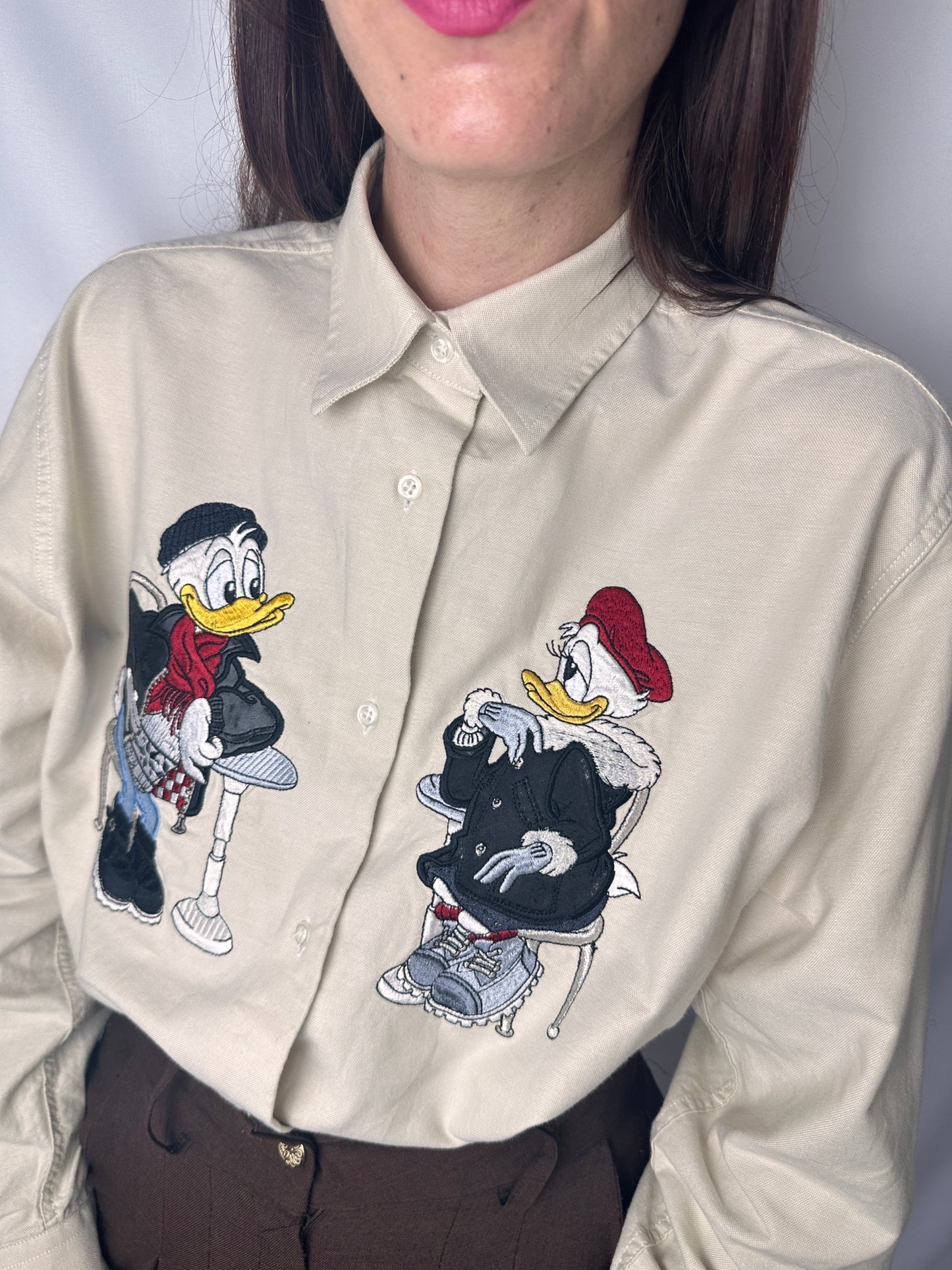 Camicia paperino & paperina sabbia