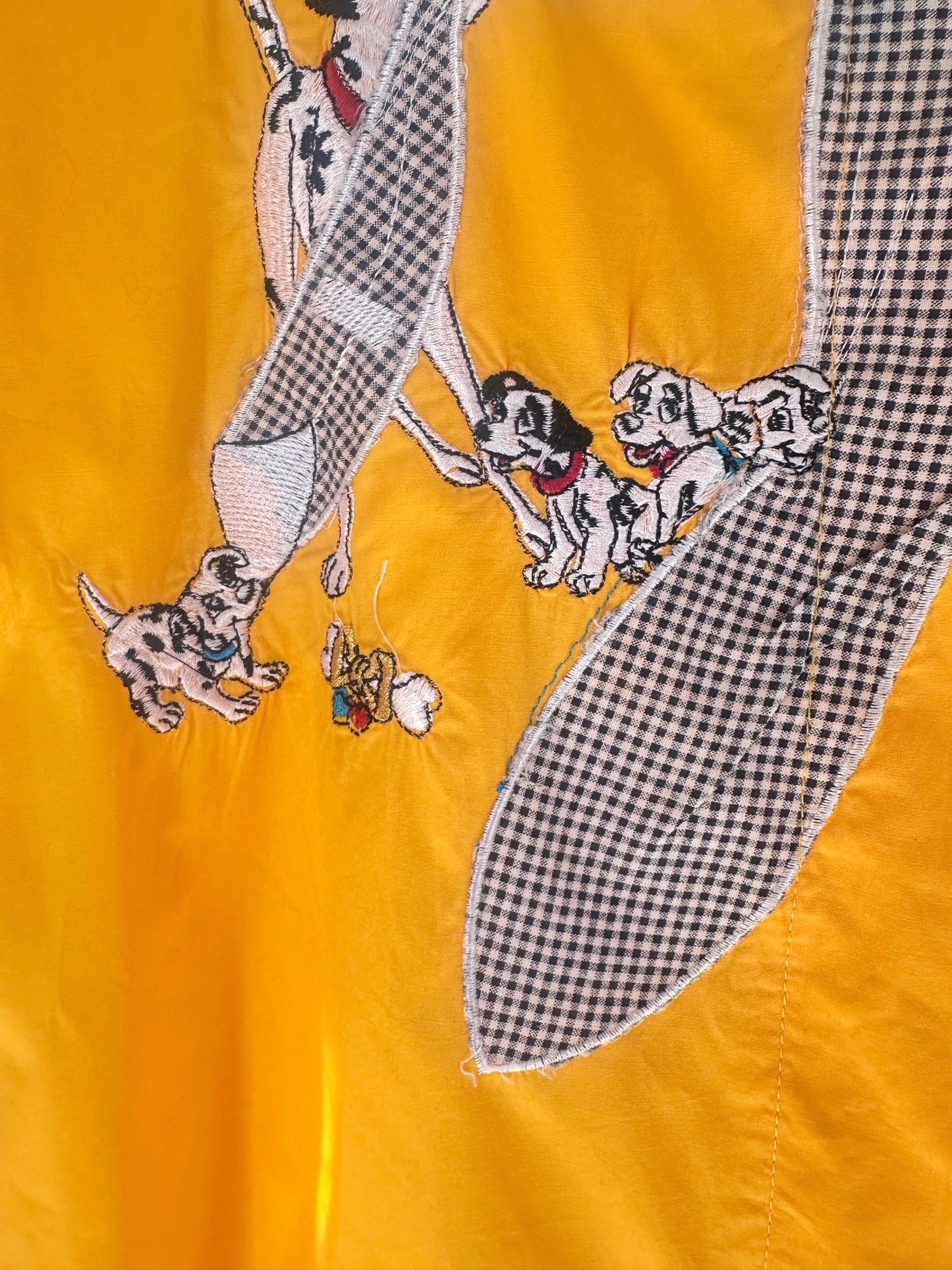 Camicia Vintage Disney 101 Dalmata gialla Patch Check