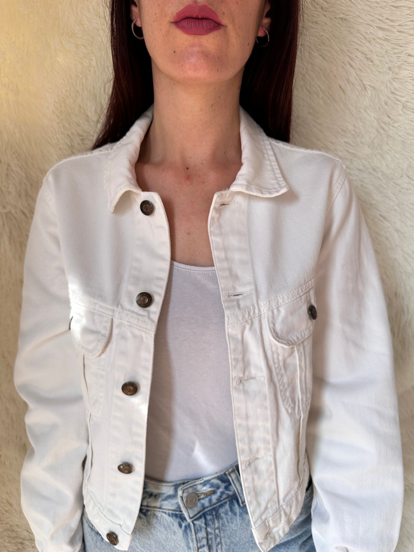 Giacca denim bianca Donald