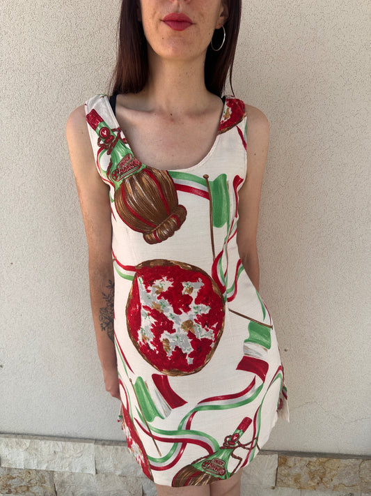 Moschino Jeans Vintage – Abito “Pizza & Chianti” anni ’80