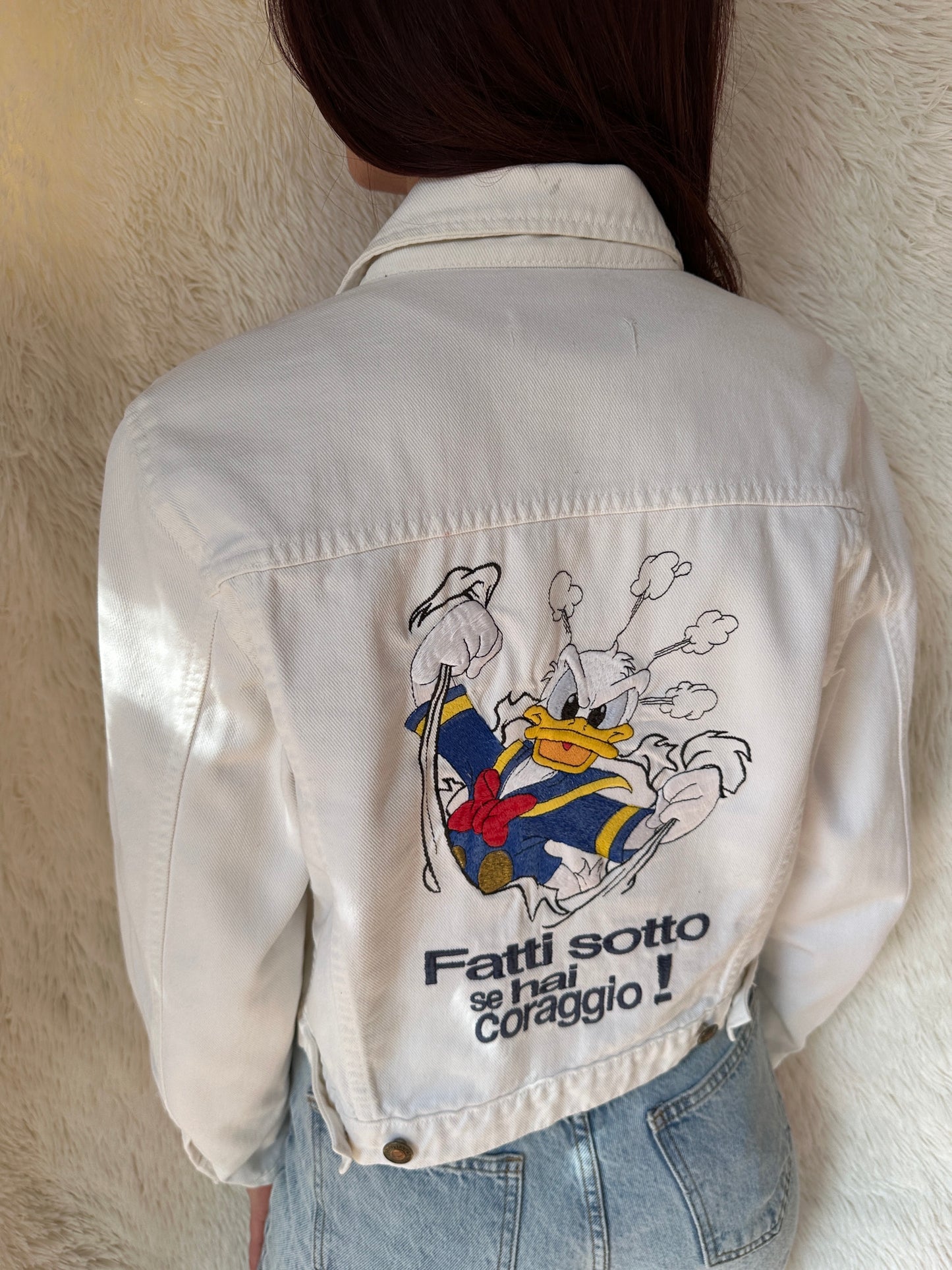 Giacca denim bianca Donald