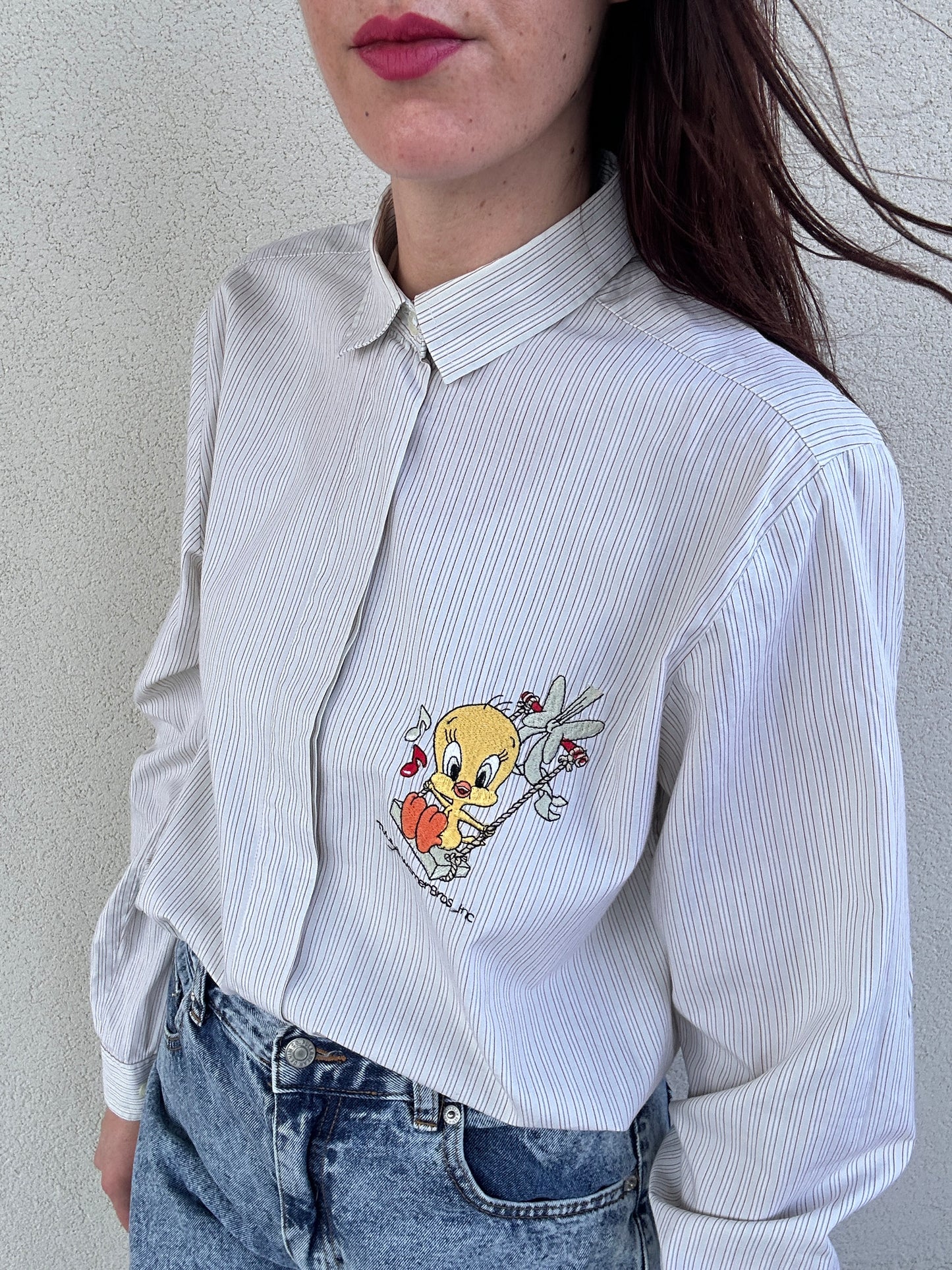 Camicia righe Titti altalena