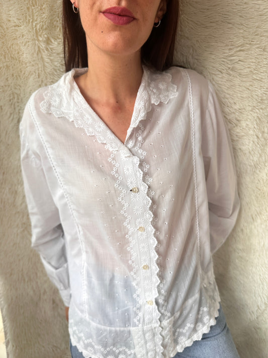 Camicia pizzo smerlato