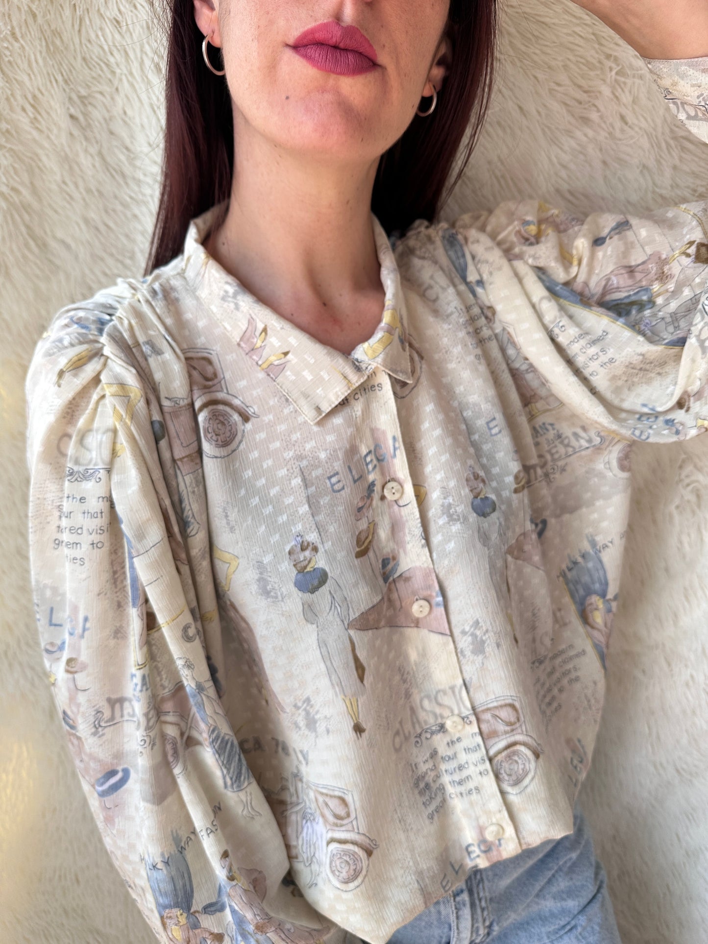 Blusa Vintage "Paris Grand Tour"