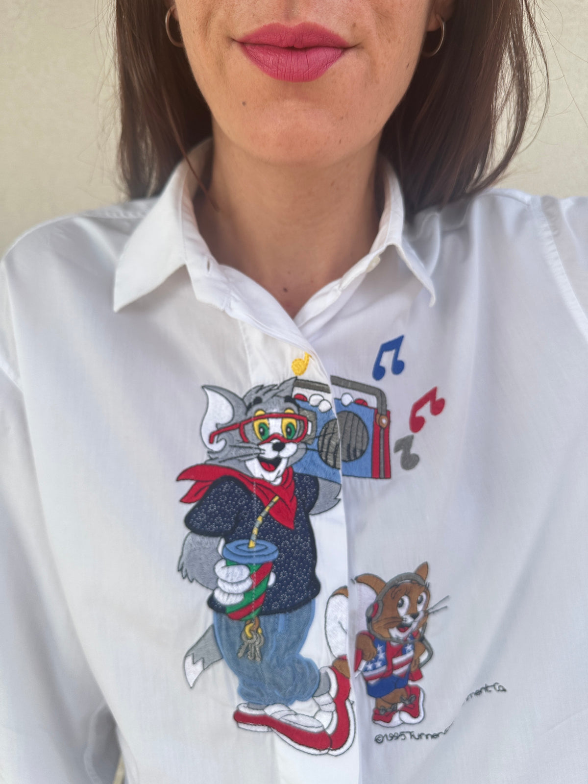 Camicia Tom e Jerry Pop bianca