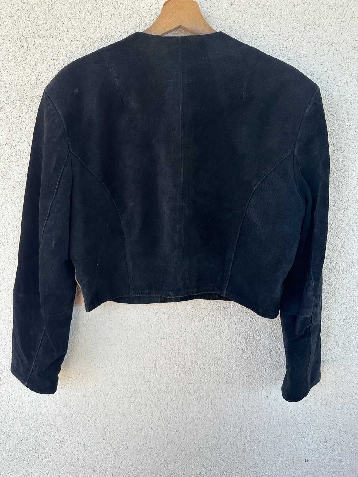 Giacca patchwork in camoscio