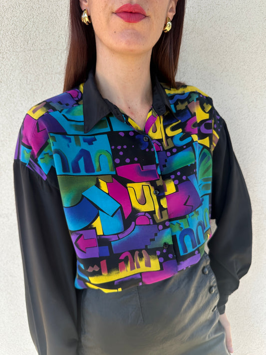 Camicia stampa astratta