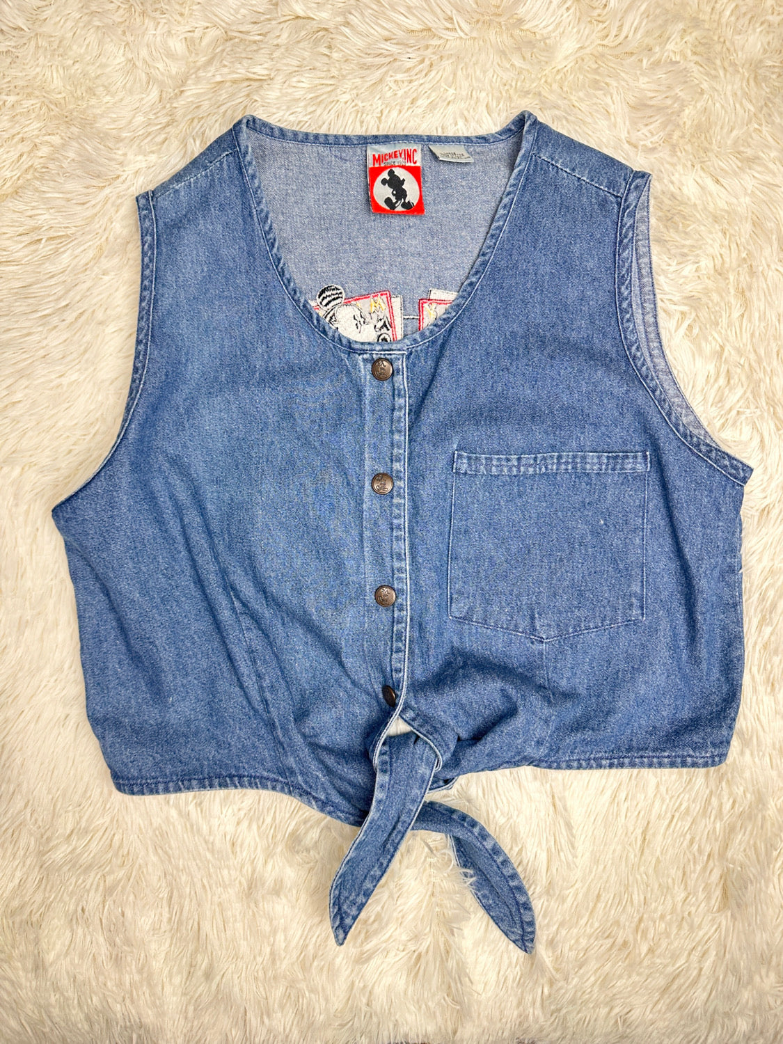 Gilet denim mickey