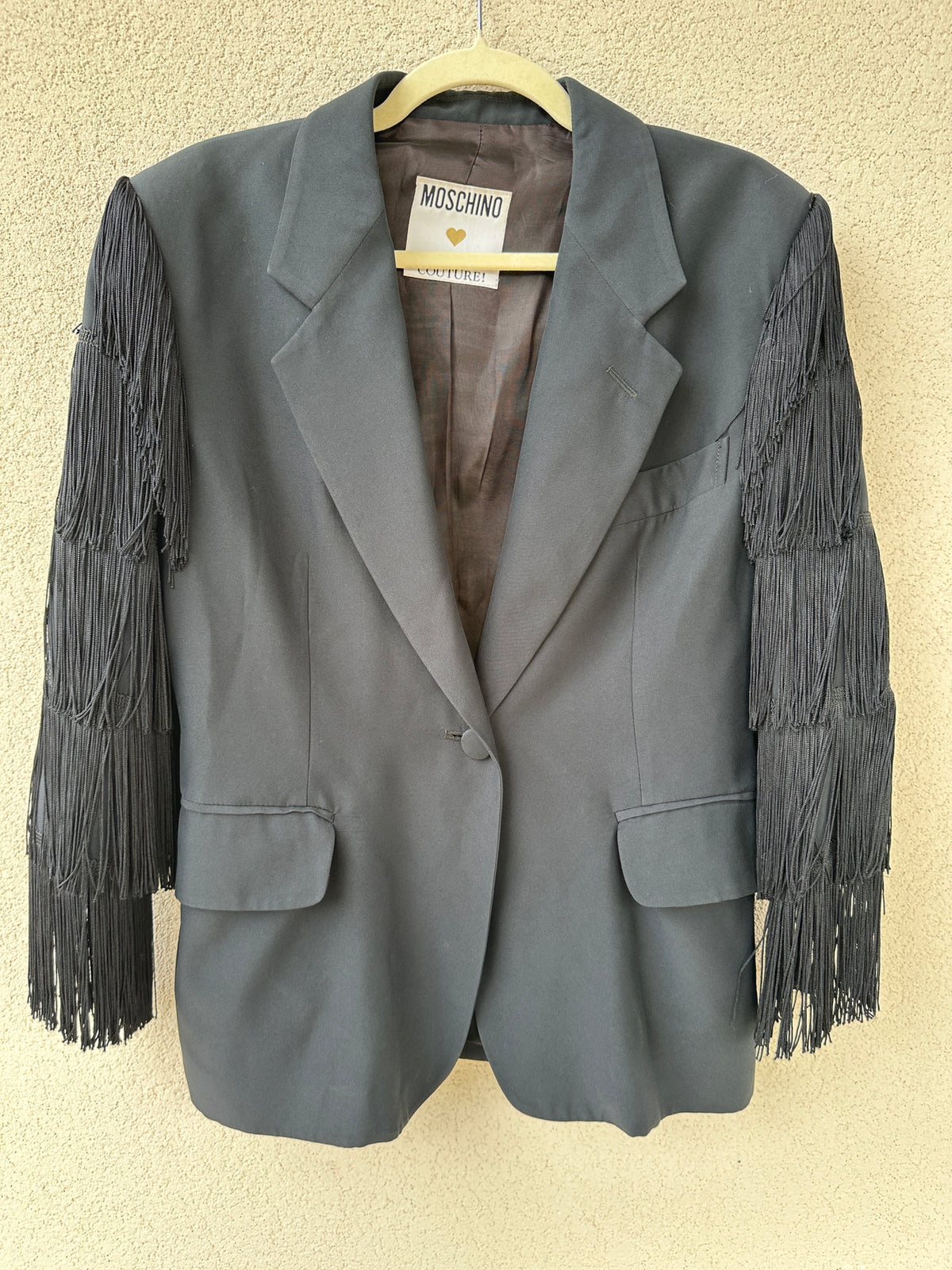Moschino Couture! — Rara Blazer Vintage SS 1989 con Frange