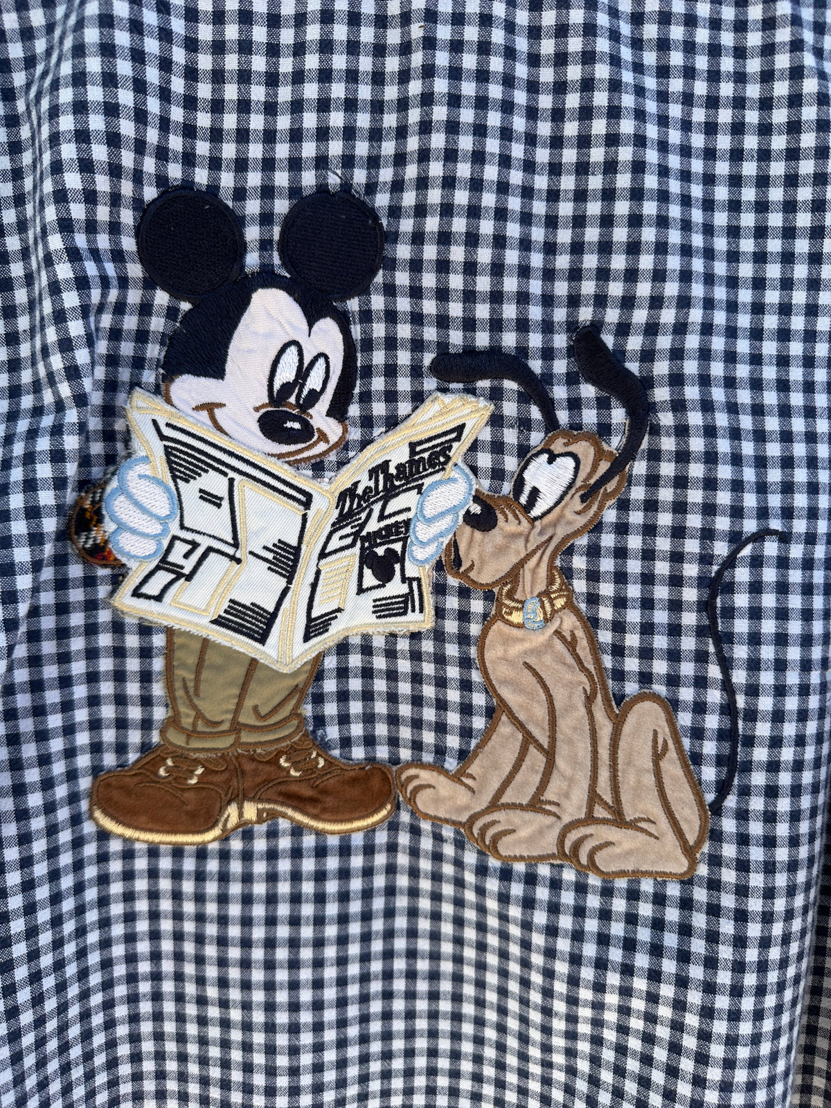 Camicia crop vichy Topolino e Pluto