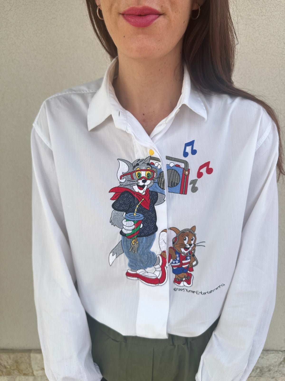 Camicia Tom e Jerry Pop bianca