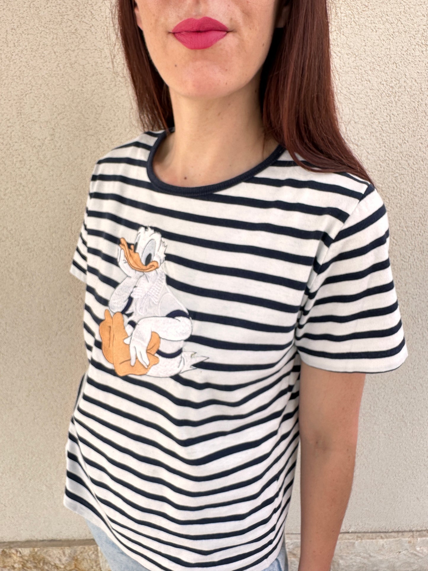 T-shirt paperino a righe
