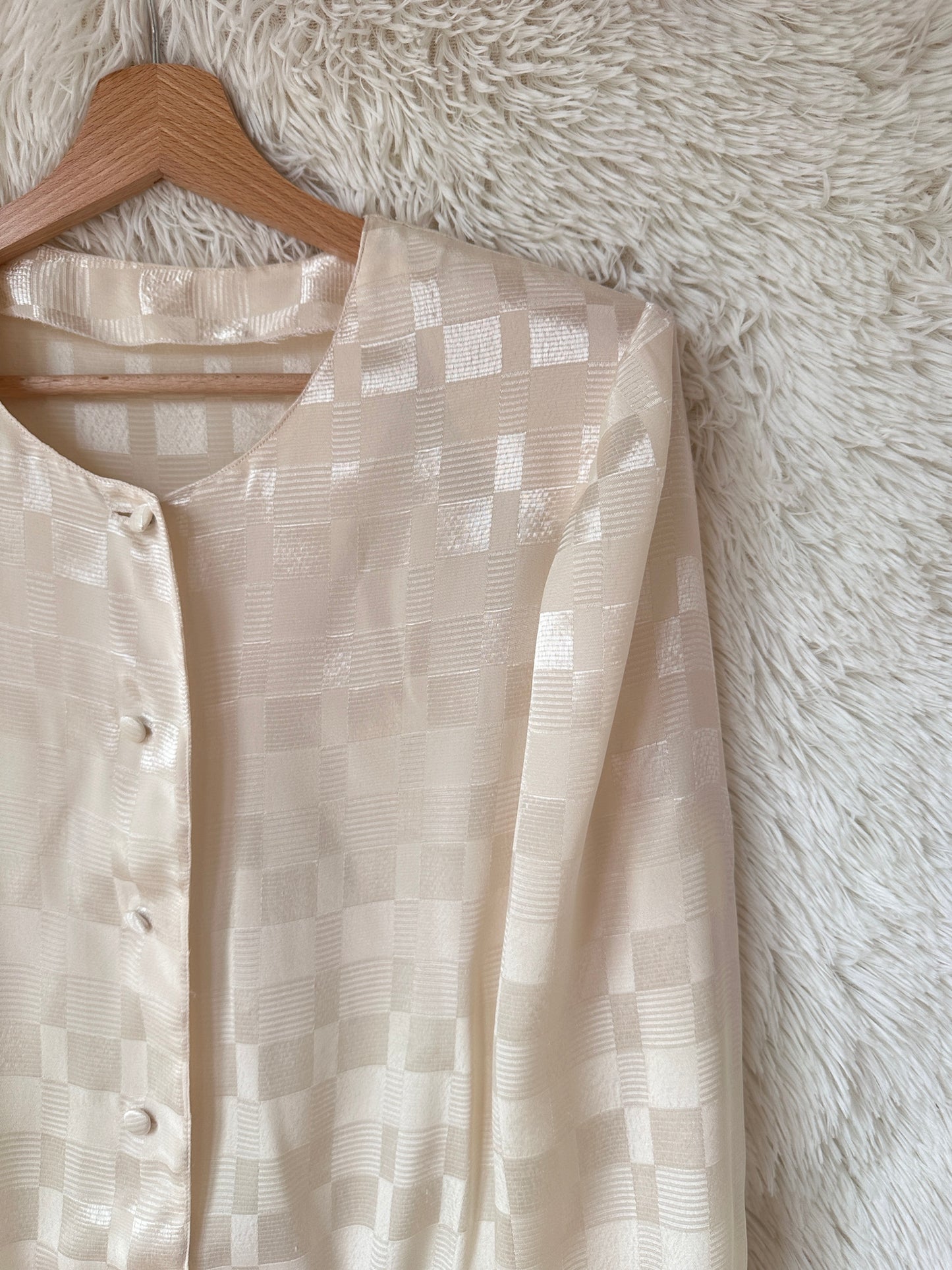 Blusa jacquard champagne